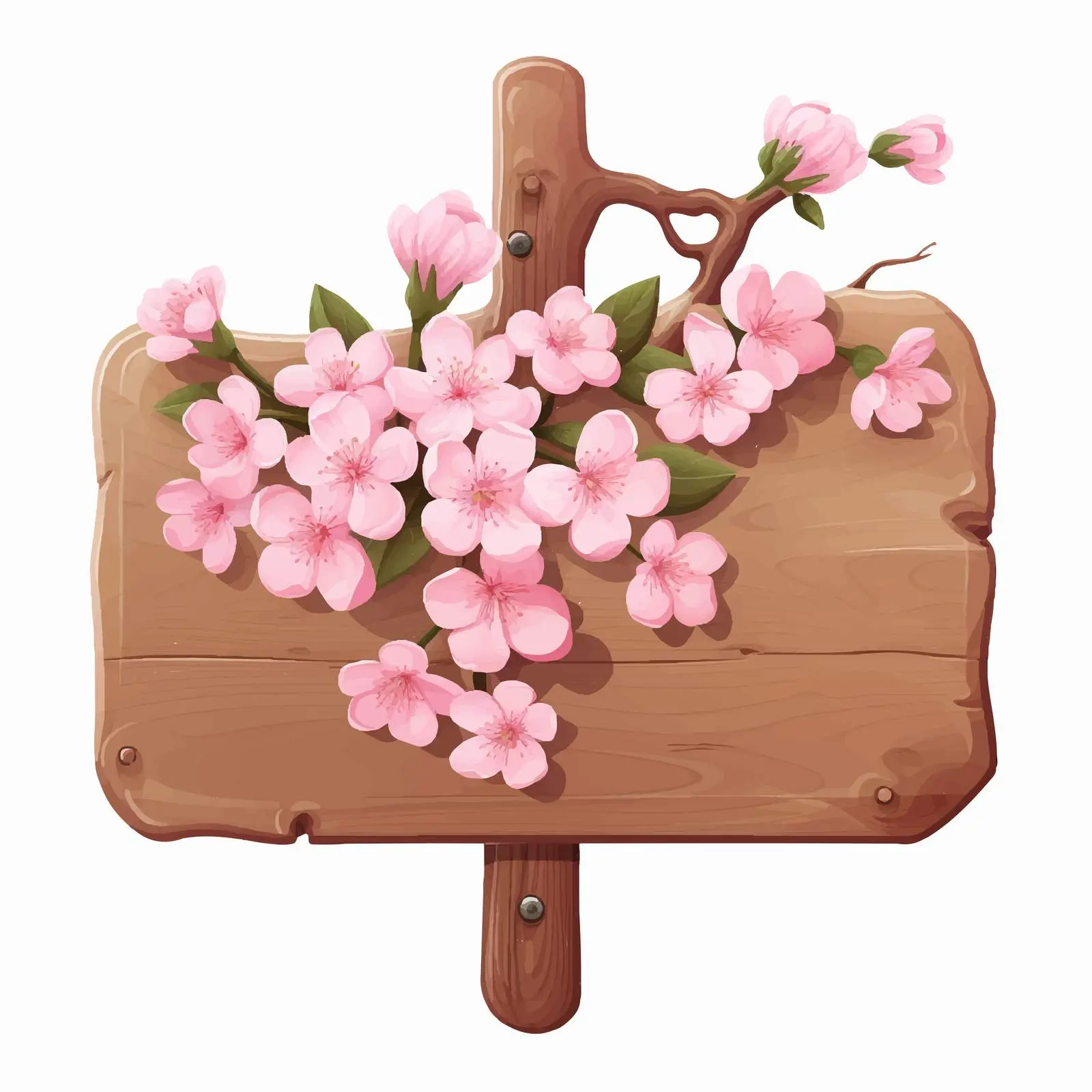 Cherry Blossom Tree Branch Vector Illustration — free download from Dotvec