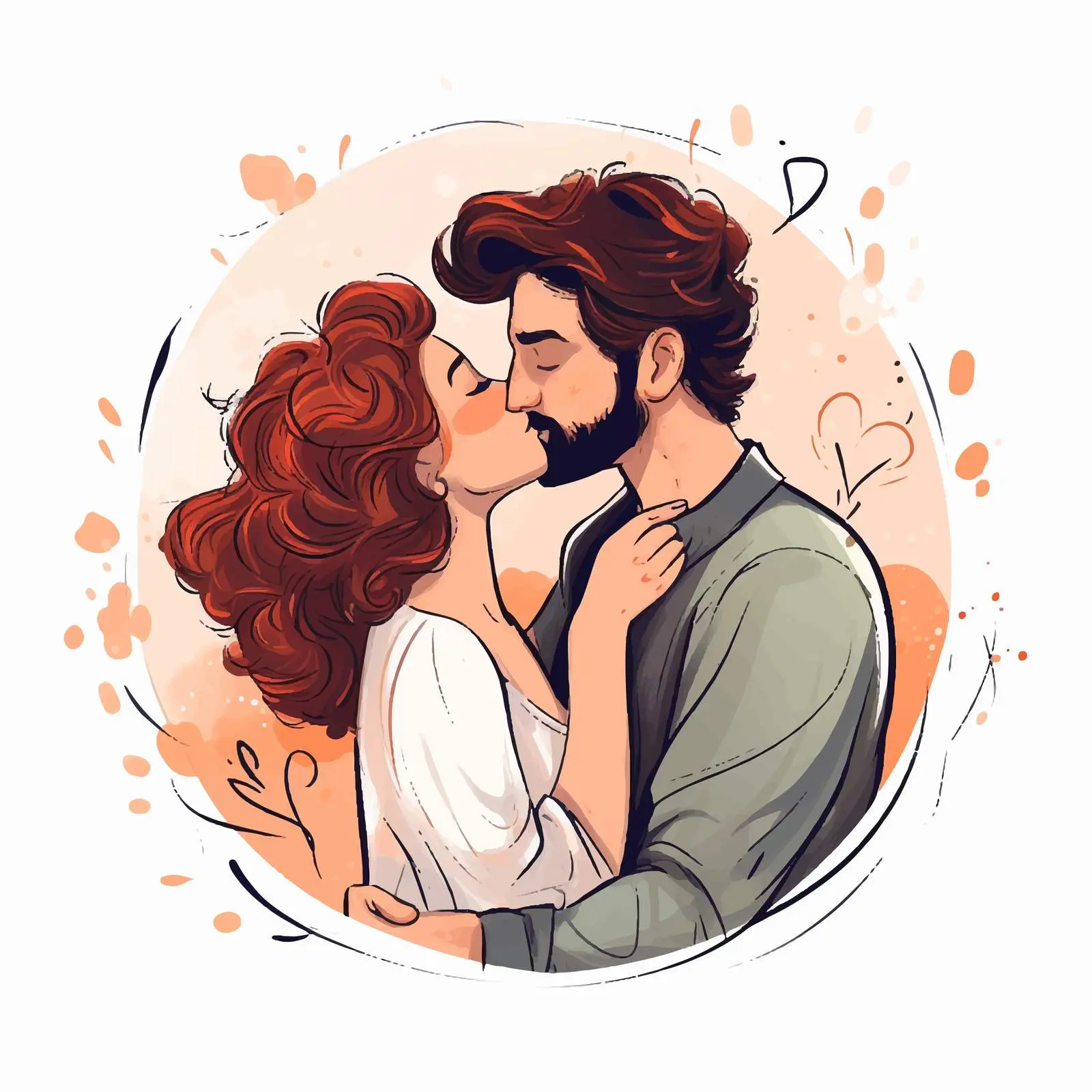 Couple in Love Sharing a Passionate Kiss — free download from Dotvec