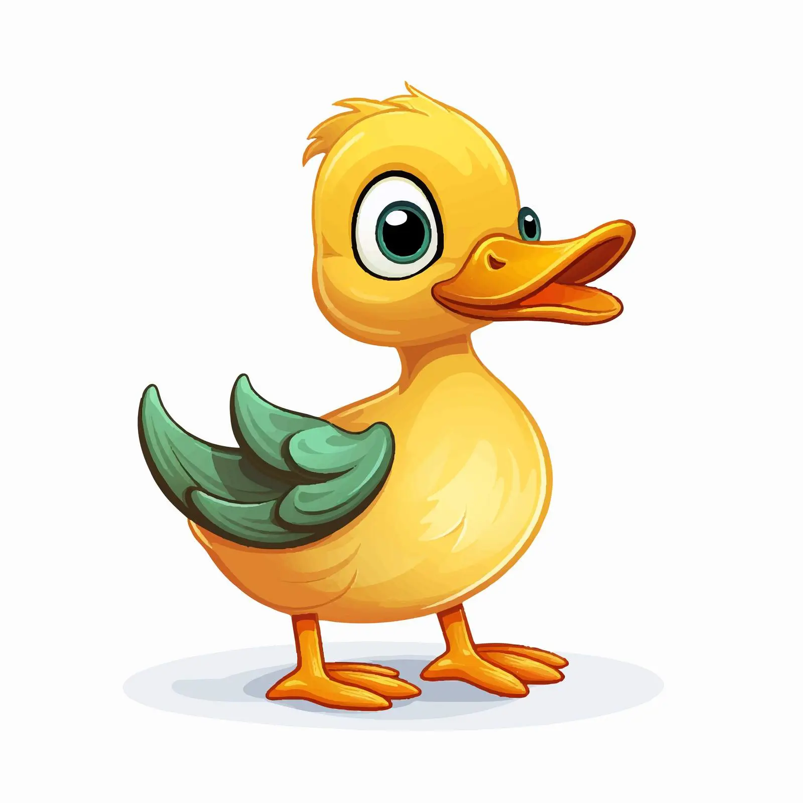 Cute Cartoon Duck Vector Illustration – free playful duck image from Dotvec