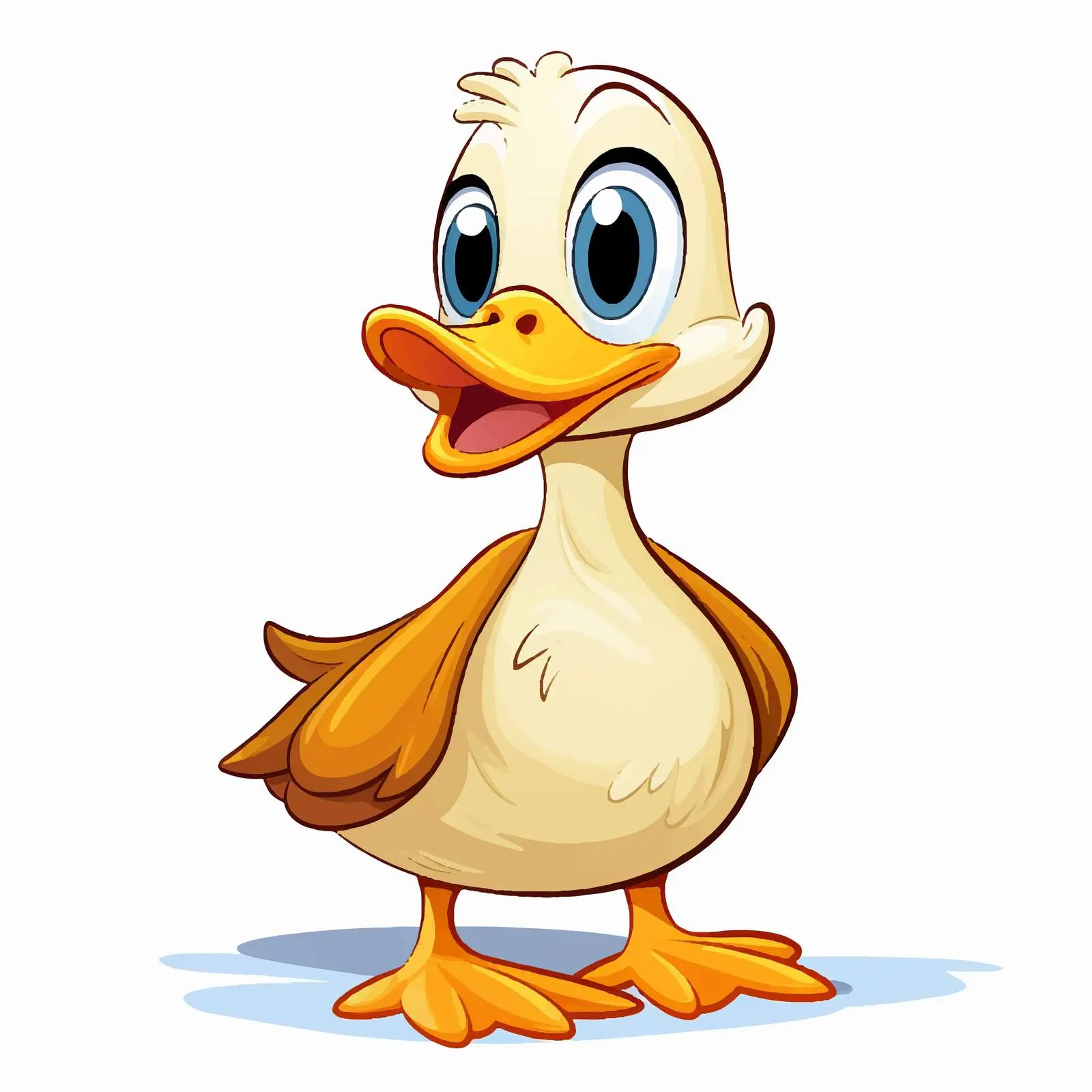 Cute Cartoon Duck Vector Illustration for Design — free download from Dotvec