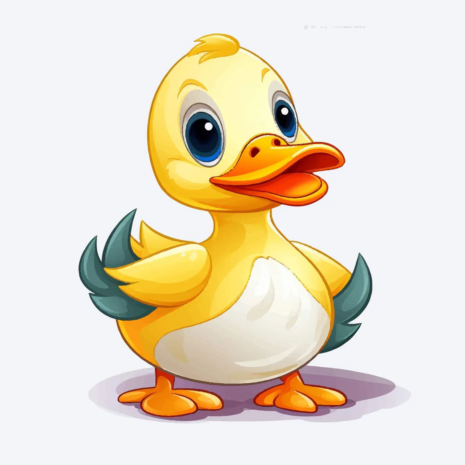 Cute Cartoon Duck Vector Illustration — free download from Dotvec