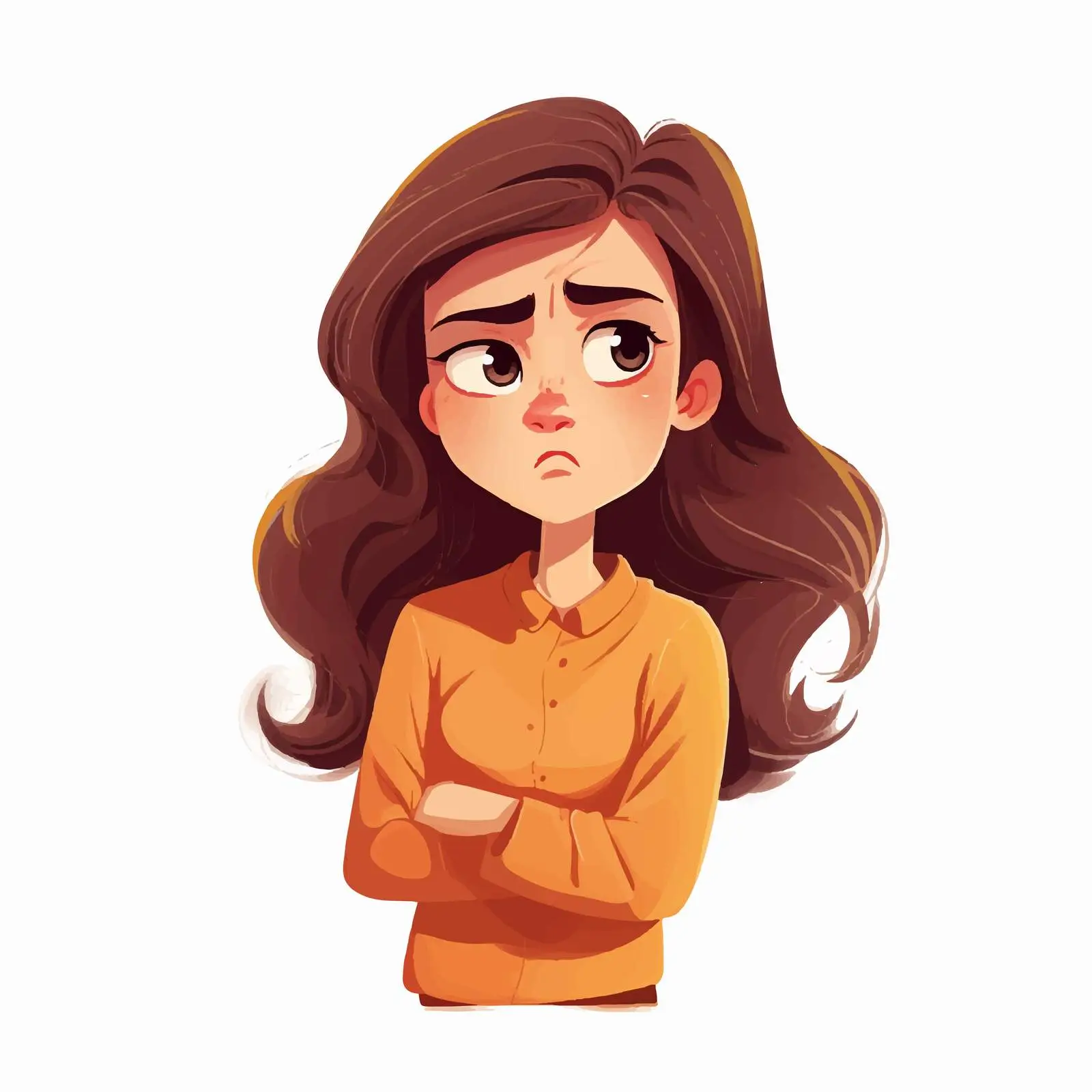 Annoyed Girl Vector Illustration — free download from Dotvec