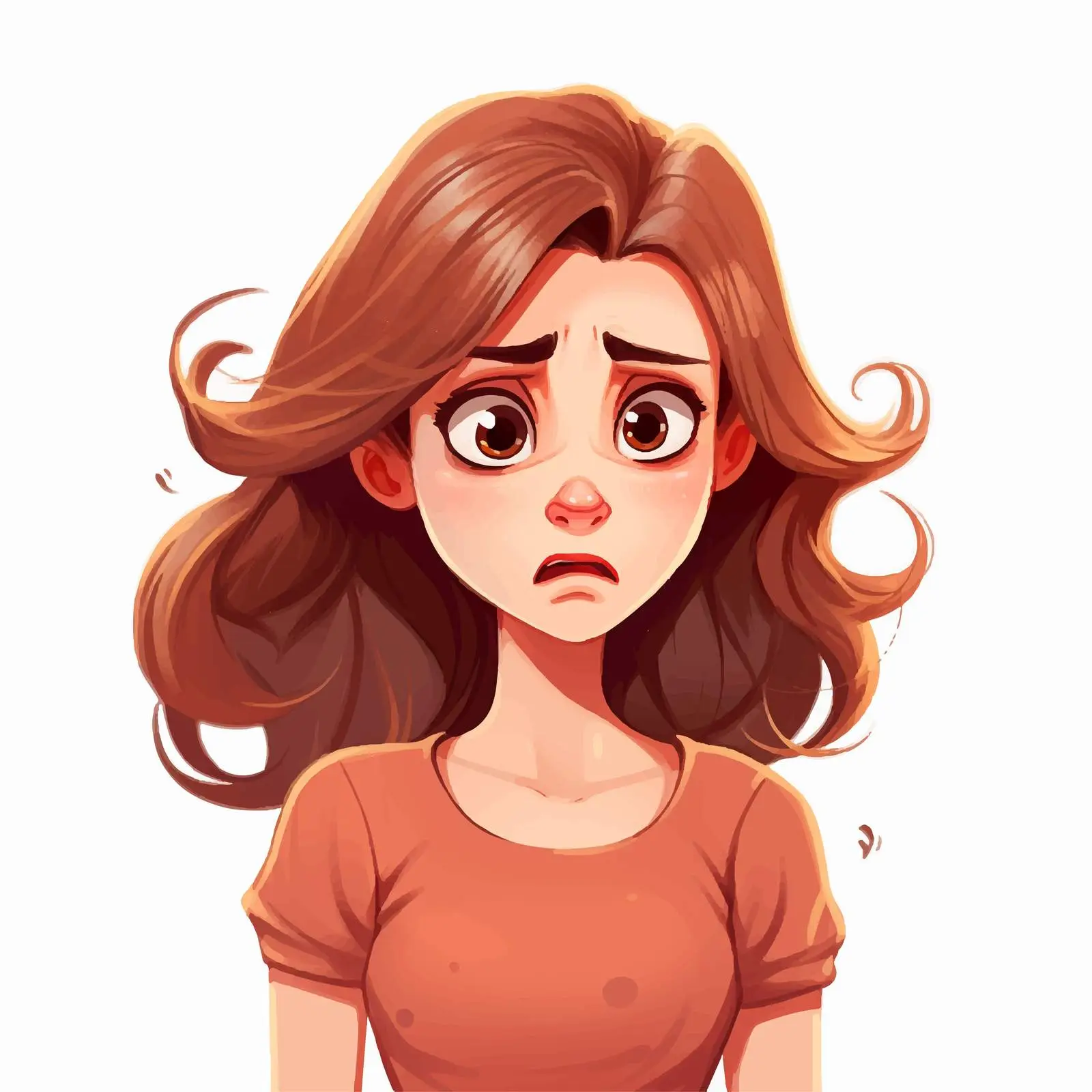 Annoyed Girl Vector Illustration — free download from Dotvec