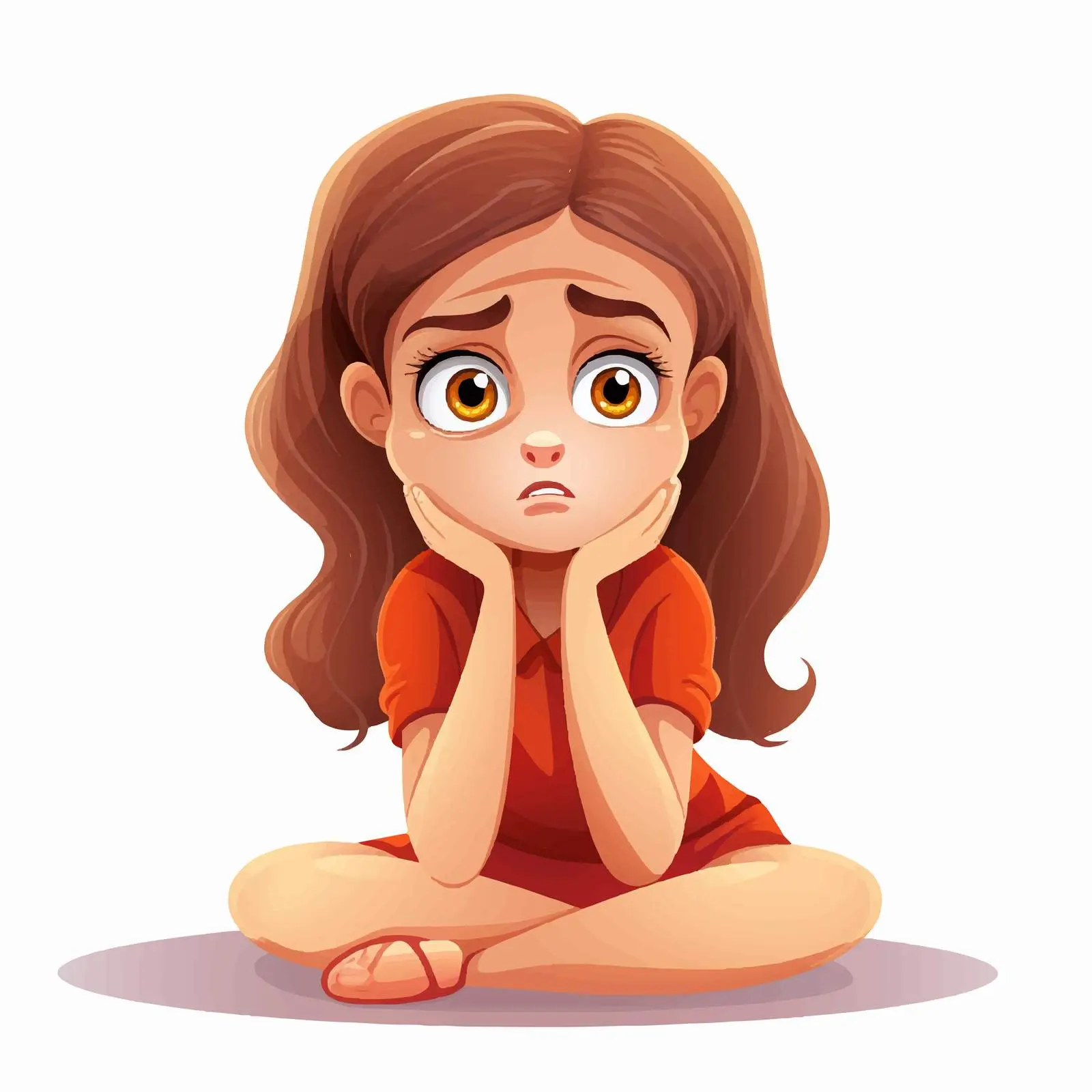 Annoyed Girl Vector Illustration — free download from Dotvec
