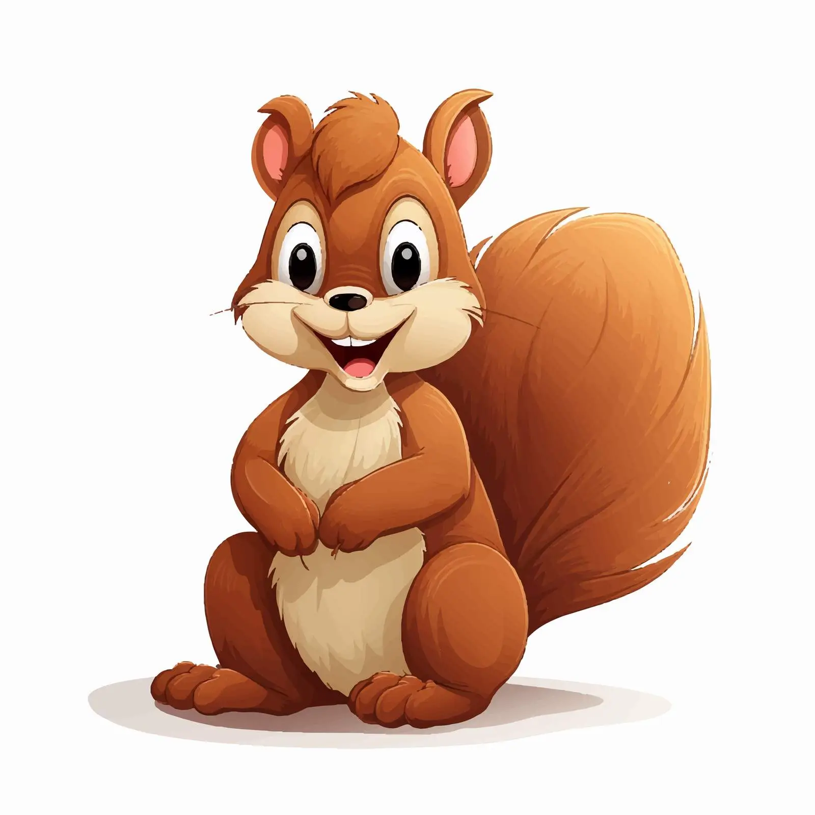 Happy Sitting Squirrel Vector Illustration — free download from Dotvec