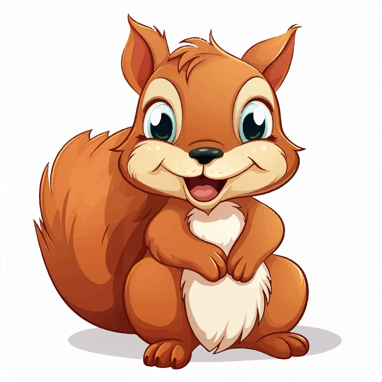 Happy Sitting Squirrel Vector Illustration — free download from Dotvec