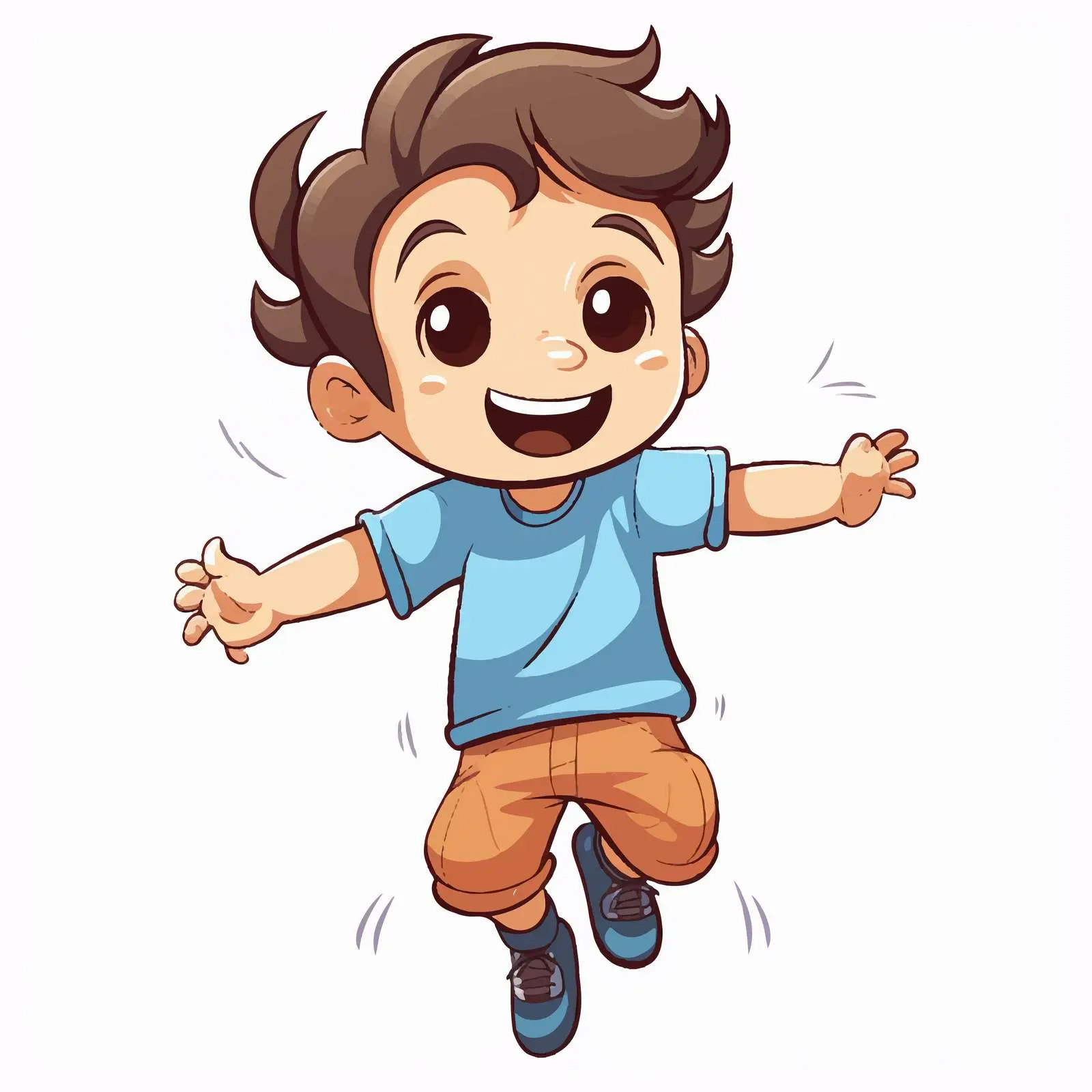 Happy Smiling Child Vector Illustration — free download from Dotvec