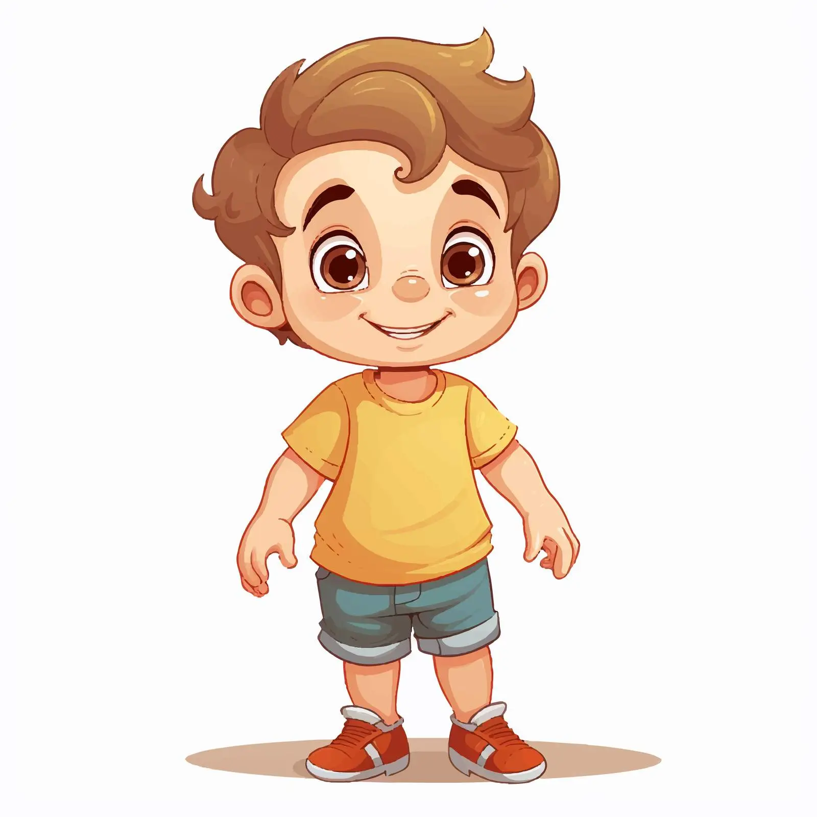 Happy Smiling Child Vector Illustration — free download from Dotvec
