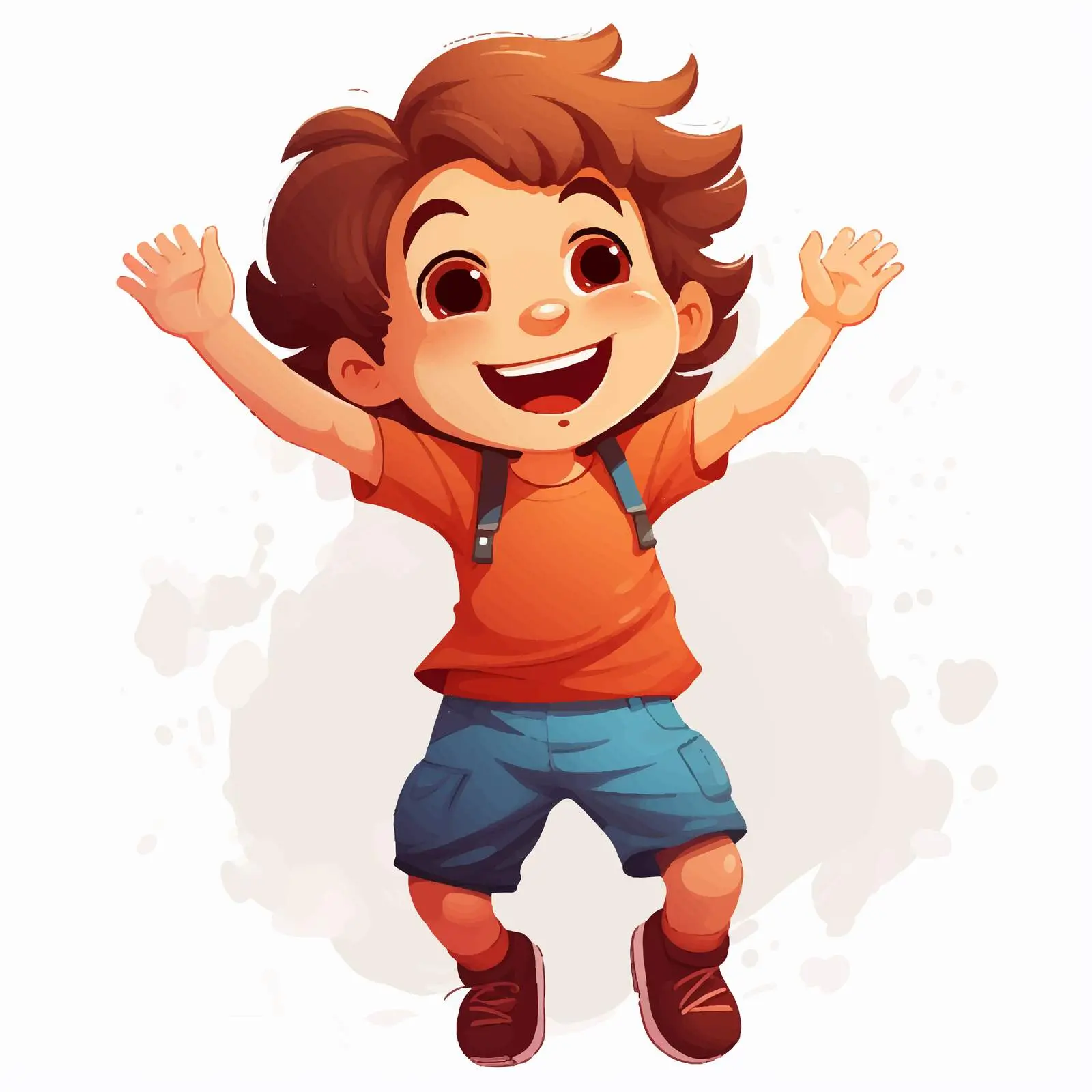 Happy Smiling Child Vector Illustration — free download from Dotvec