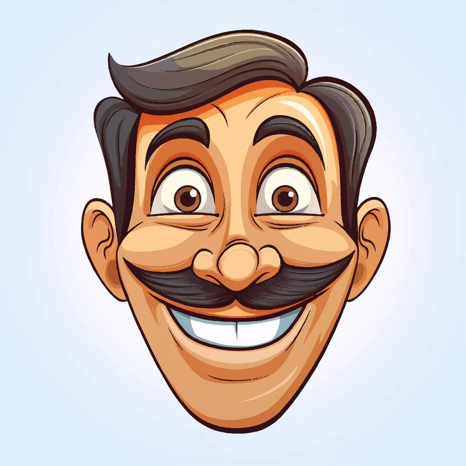 Happy Smiling Face Vector Illustration — free download from Dotvec