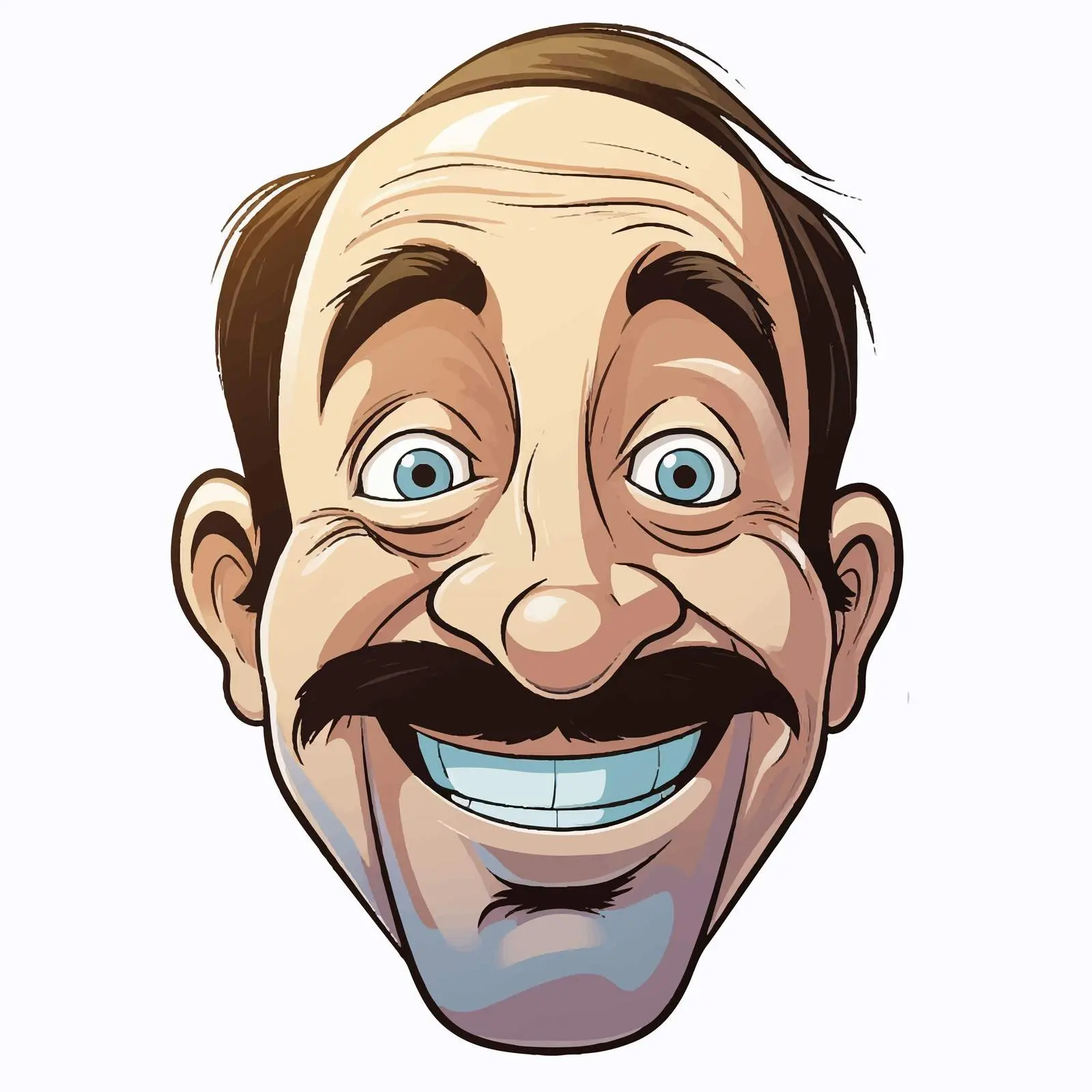 Happy Smiling Face Vector Illustration — free download from Dotvec