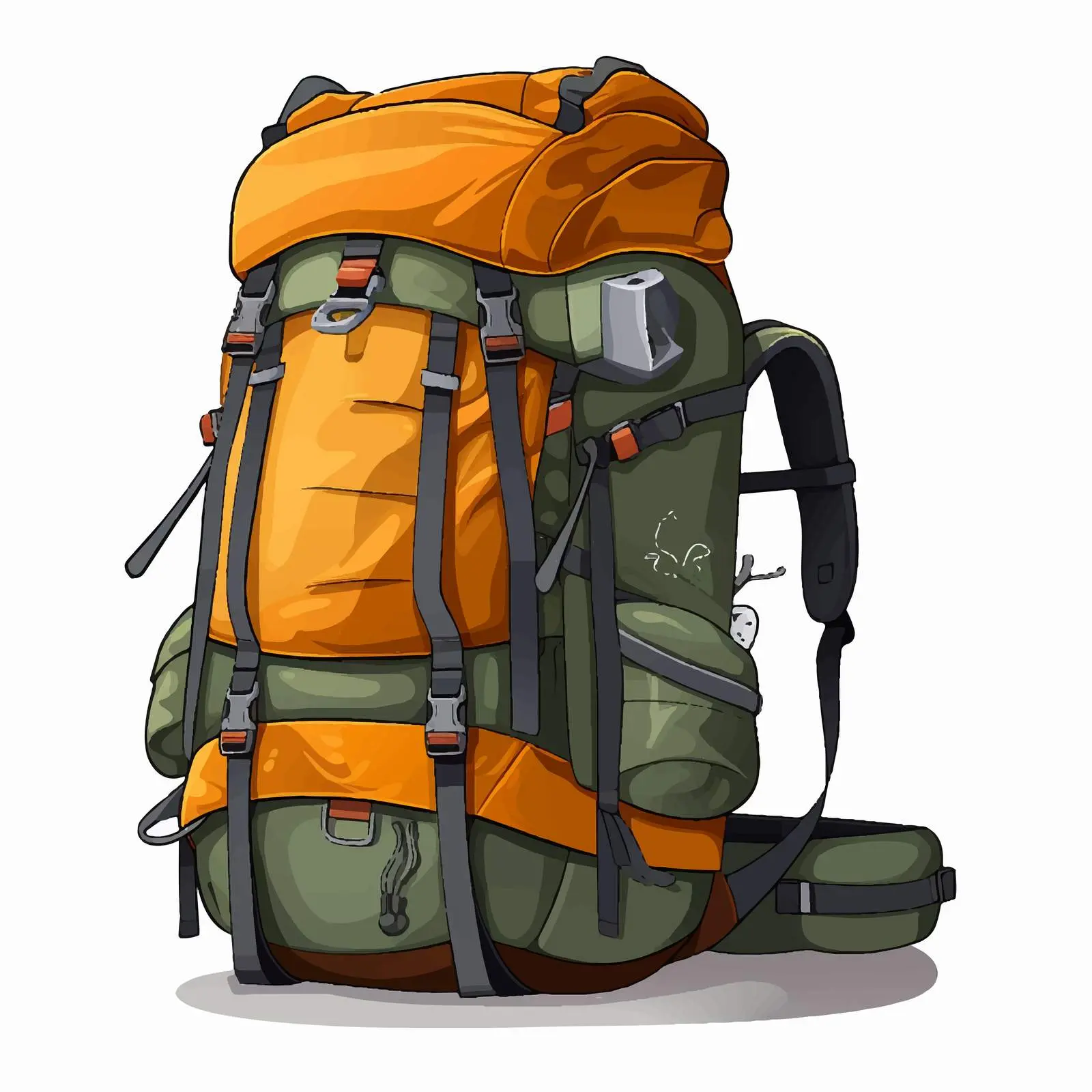 Large Camping Backpack Vector Illustration — free download from Dotvec