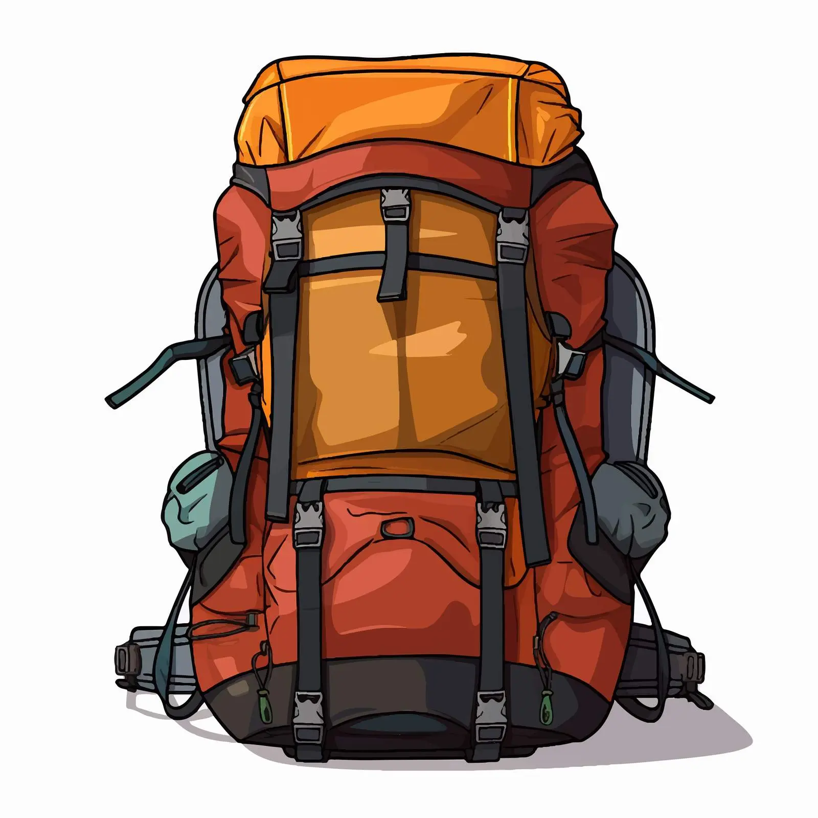 Large Camping Backpack Vector Illustration — free download from Dotvec