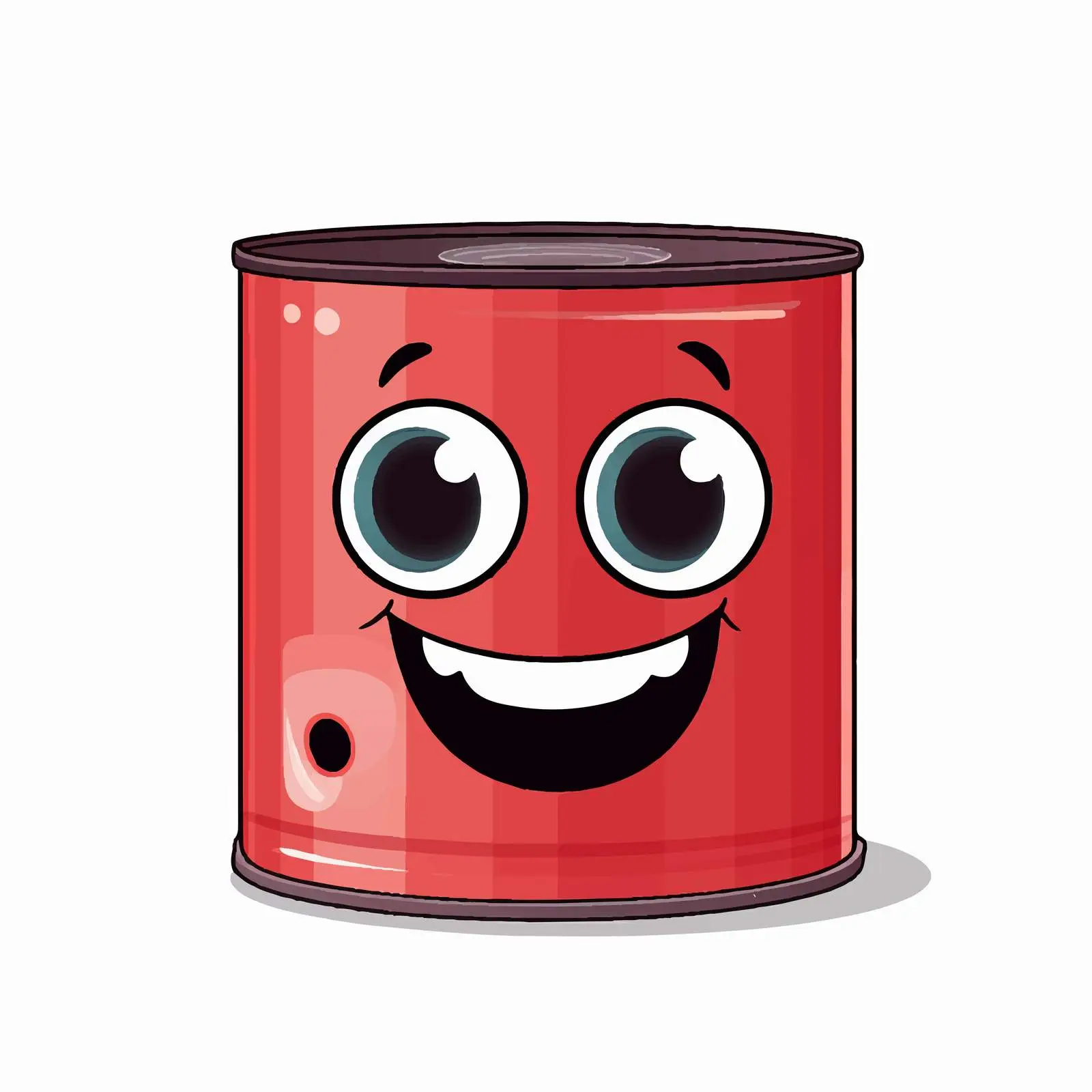 Smiling Tin Can Vector Illustration — free download from Dotvec