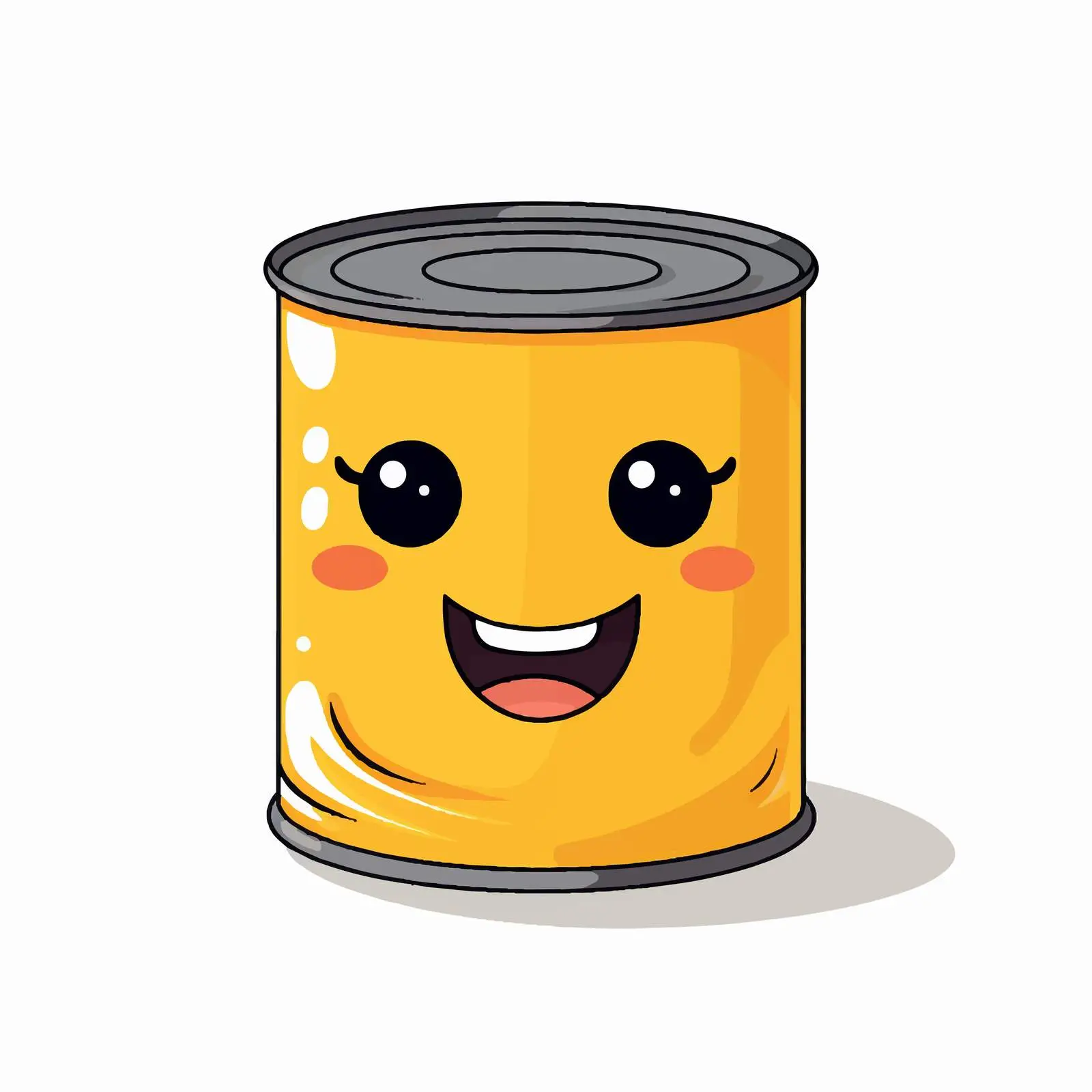 Smiling Tin Can Vector Illustration — free download from Dotvec