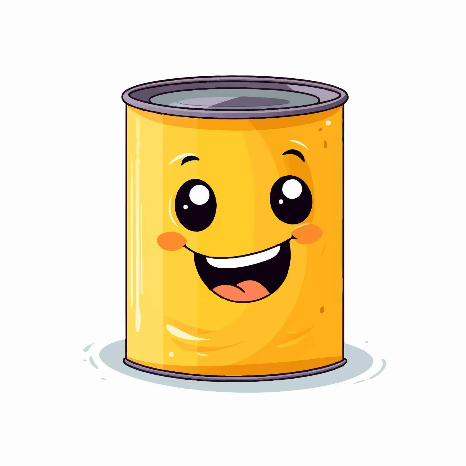 Smiling Tin Can Vector Illustration — free download from Dotvec