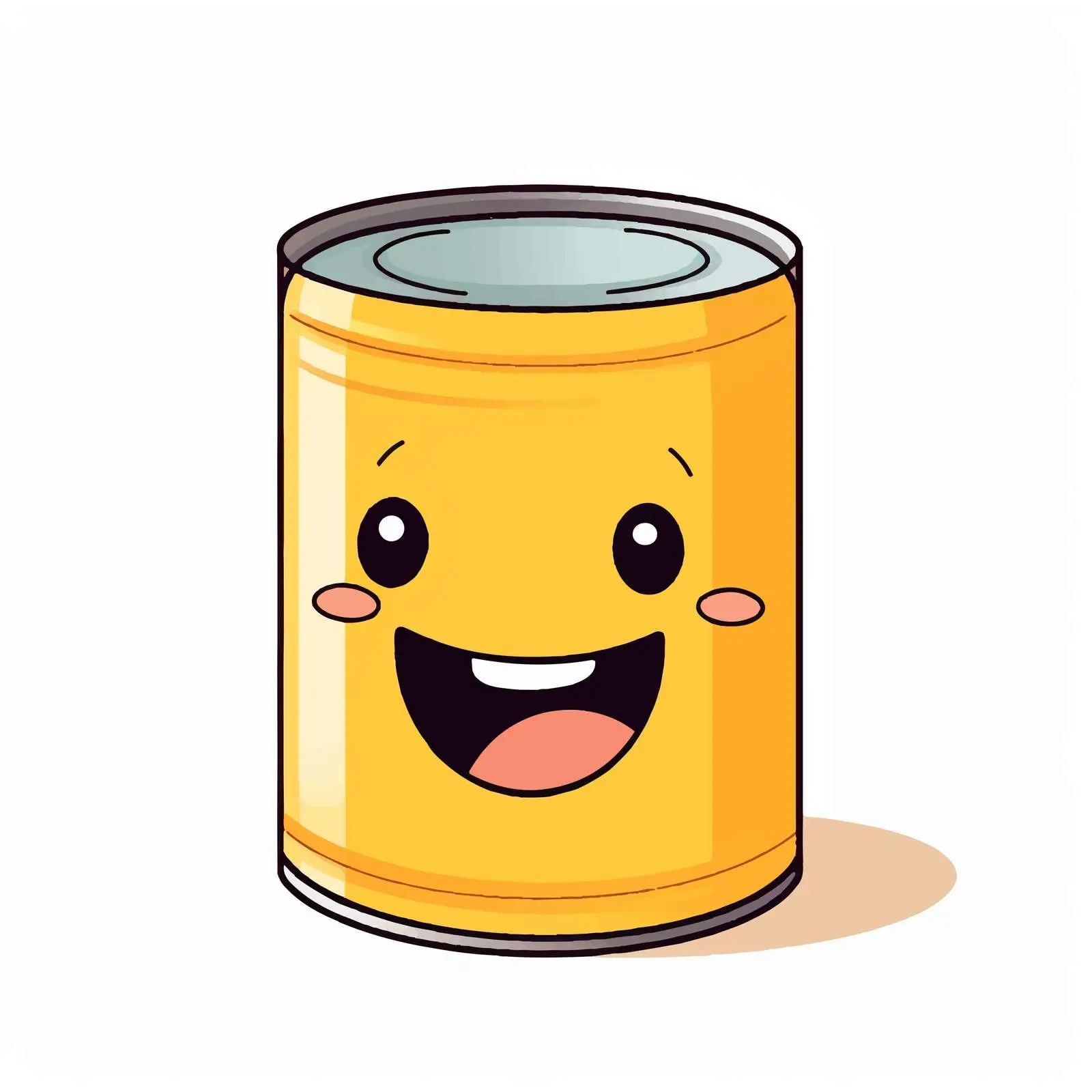Smiling Tin Can Vector Illustration — free download from Dotvec