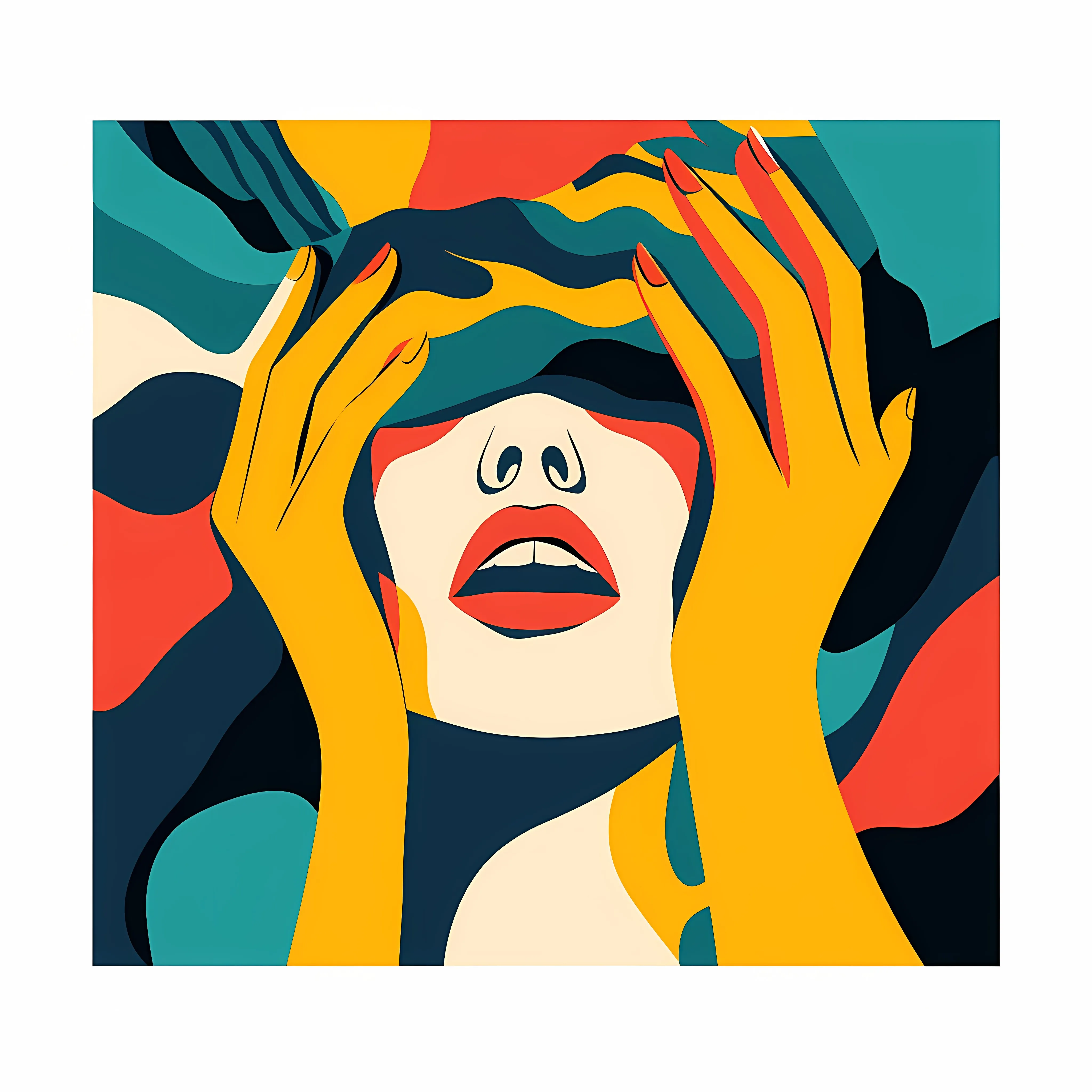 Female Vector Illustration with Open Mouth — free download from Dotvec