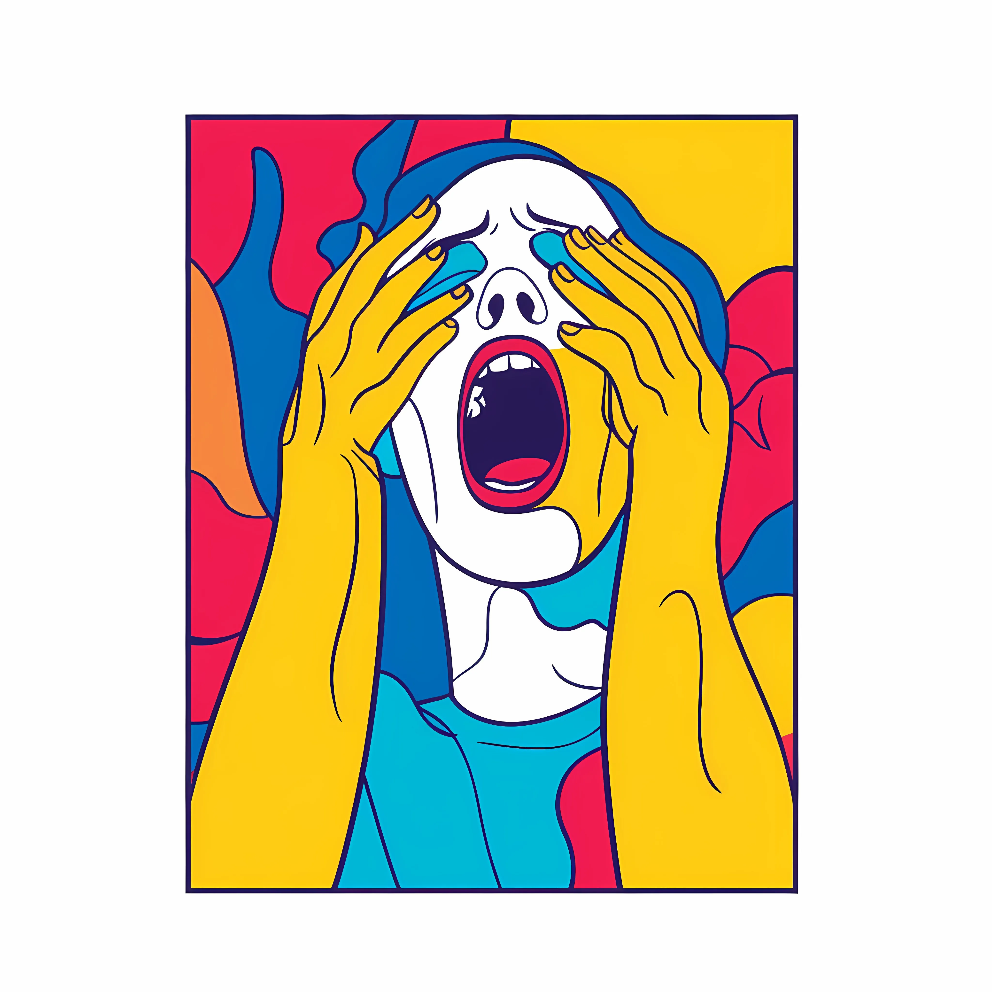 Vector Illustration of Woman Surprised Expression — free download from Dotvec