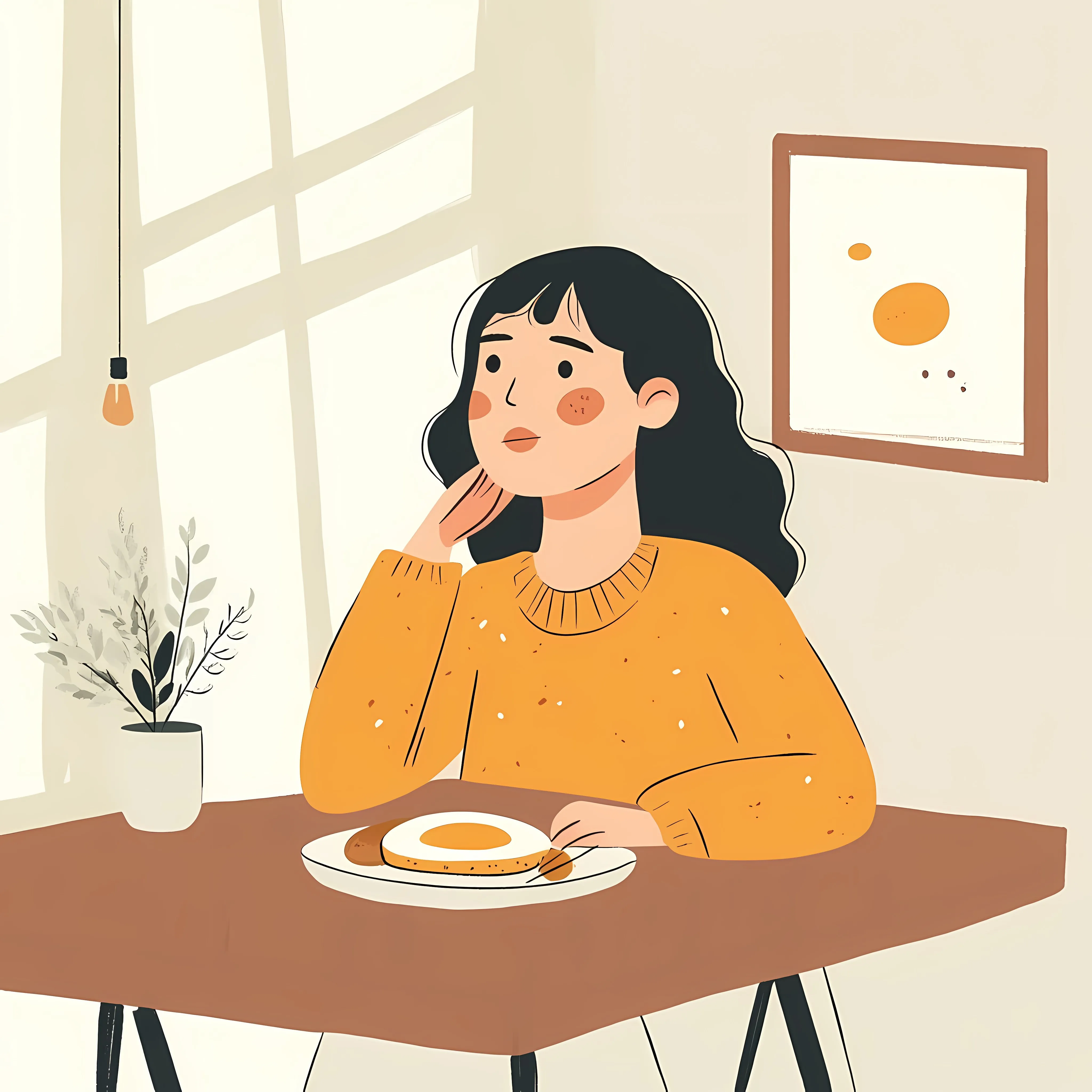 Flat Vector Illustration of a Fried Egg – free recipe graphics image from Dotvec