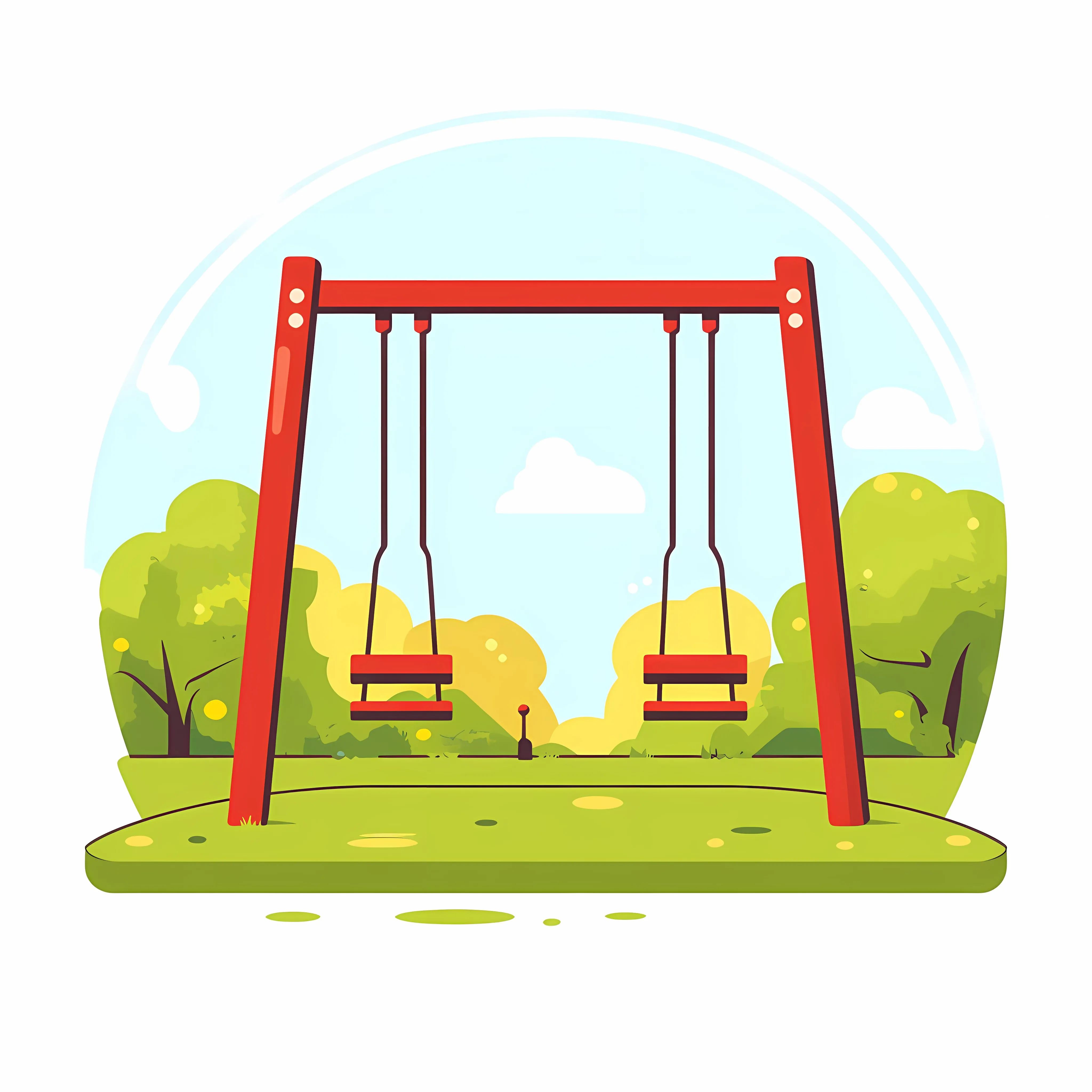 Swing and Playground Icon Vector Illustration — free download from Dotvec