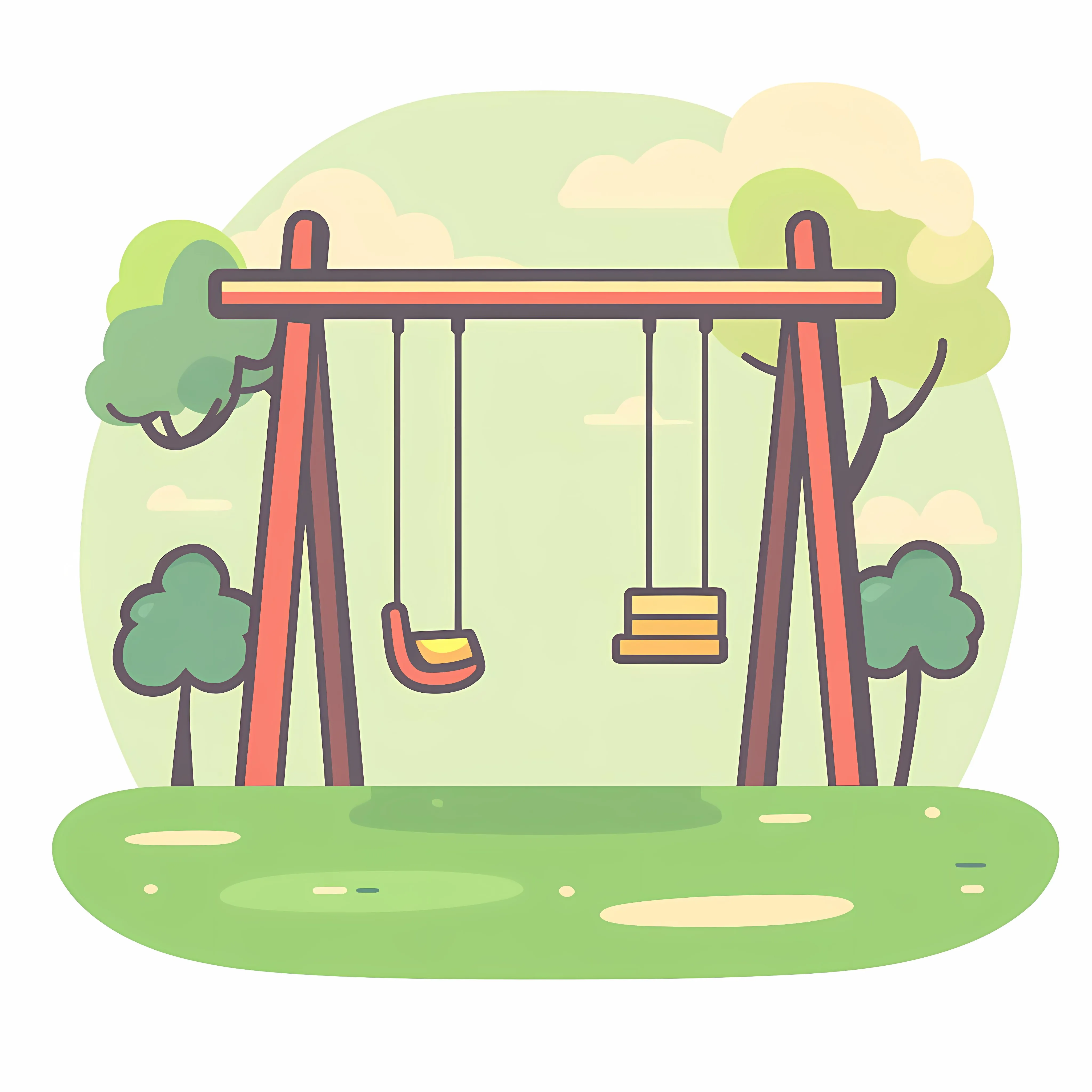 Swing and Playground Icon Vector Illustration — free download from Dotvec