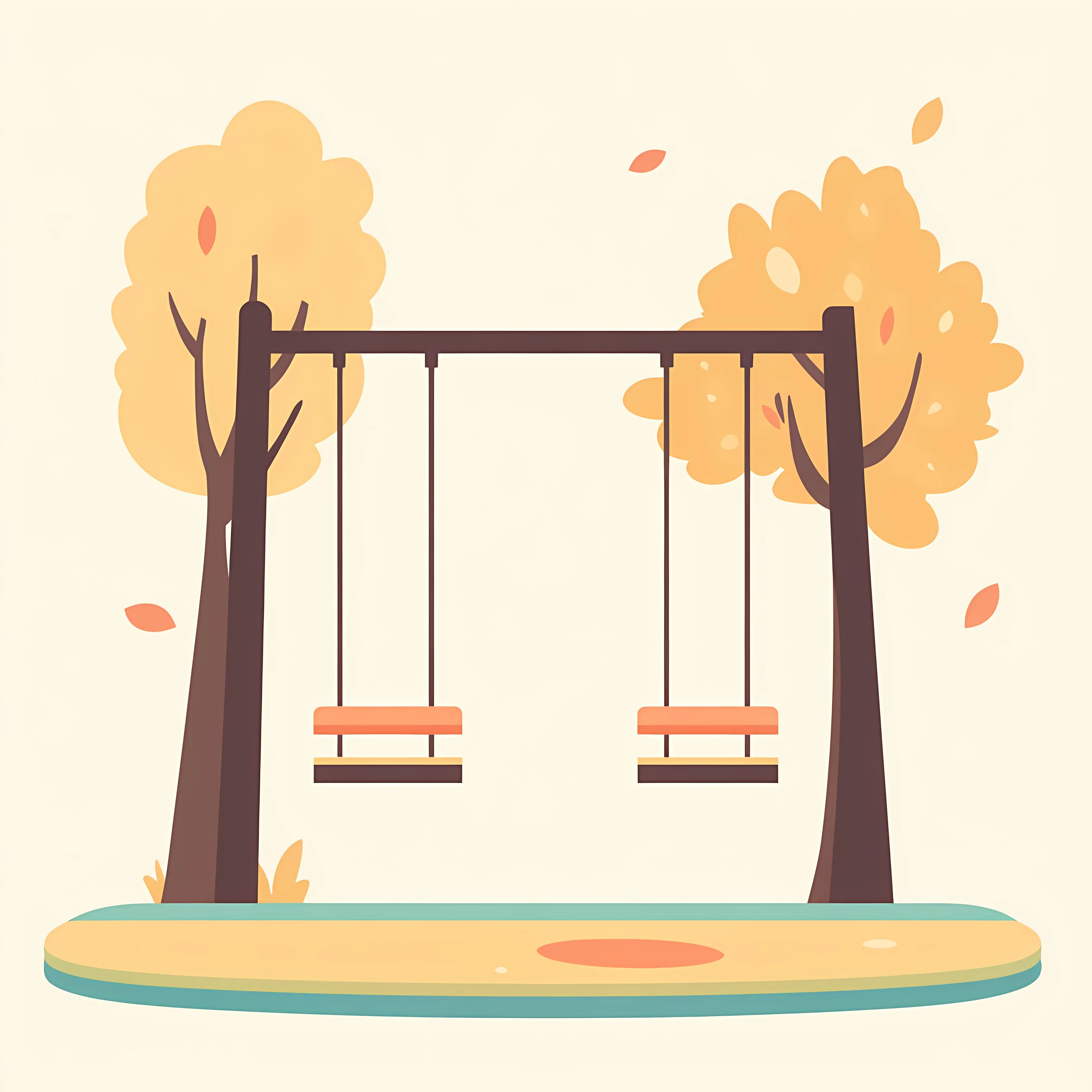 Swing and Playground Icon Vector Illustration – free play equipment image from Dotvec