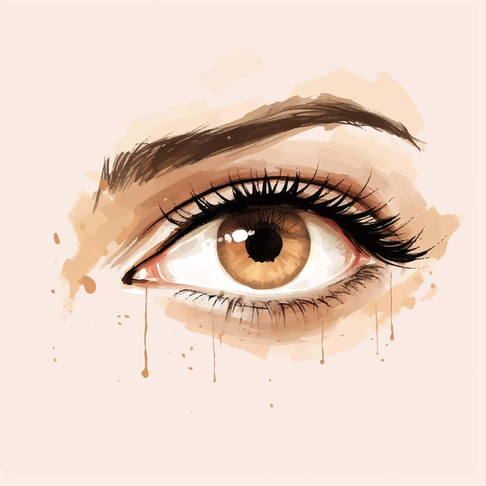 Beige Watercolor Vector Illustration — free download from Dotvec