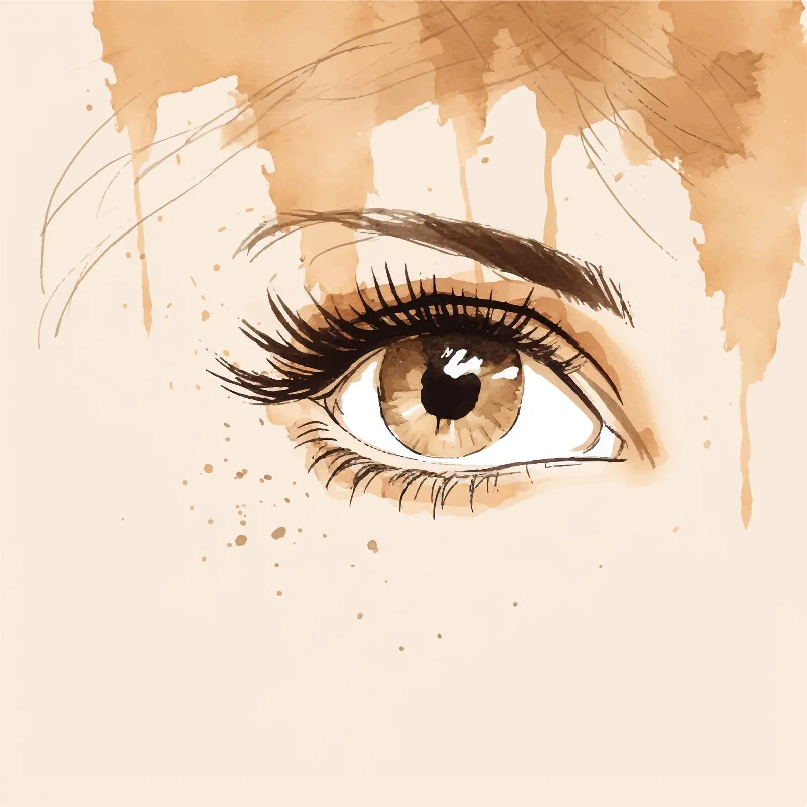 Beige Watercolor Vector Illustration — free download from Dotvec