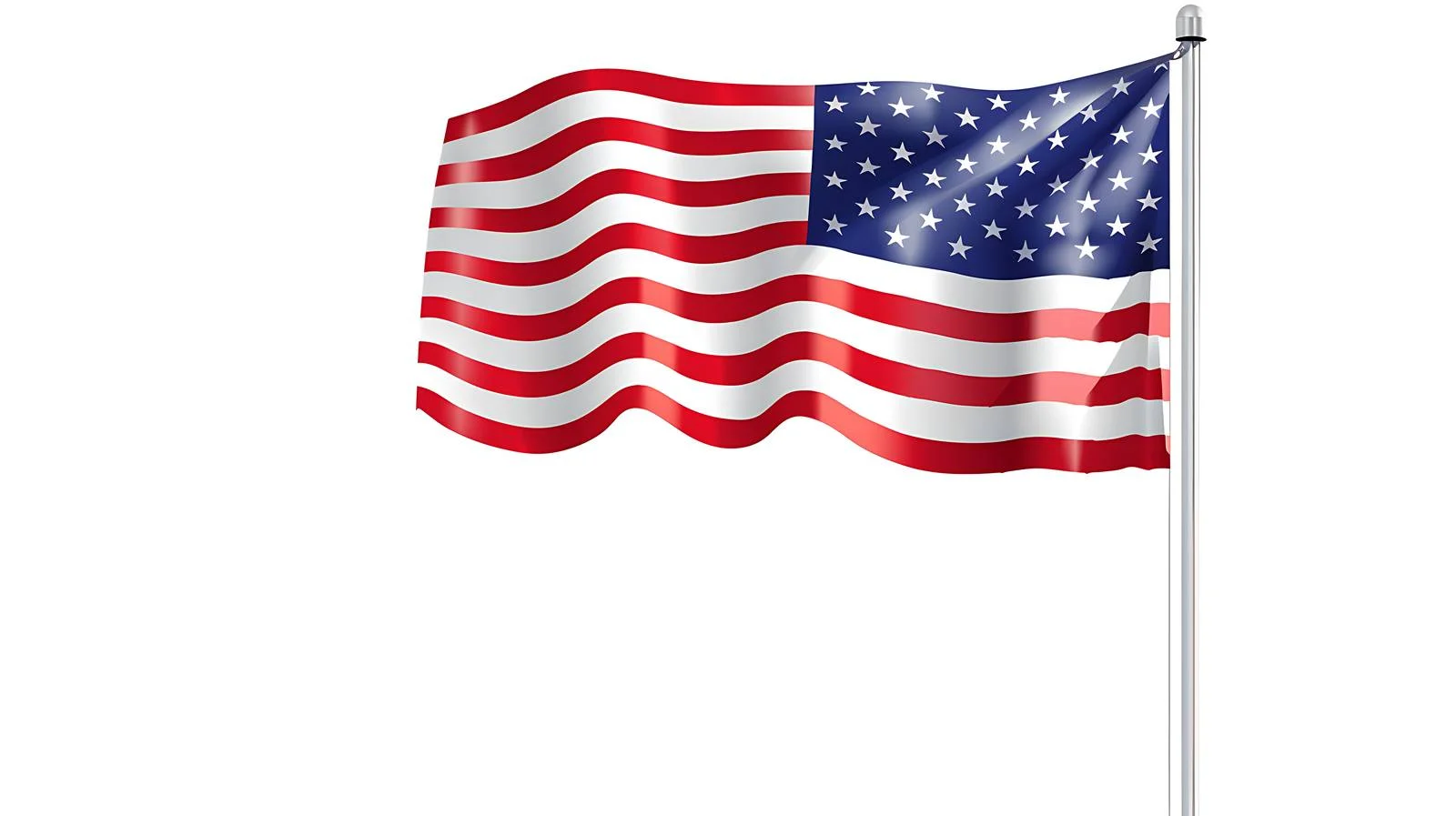 Patriotic American Flag Fluttering in Breeze — free download from Dotvec