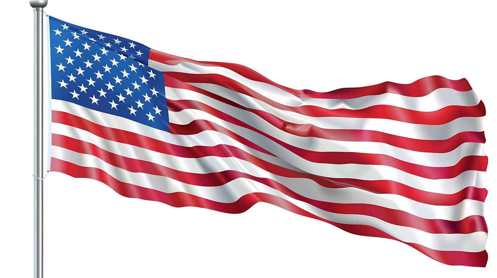 Patriotic American flag fluttering proudly outdoors — free download from Dotvec