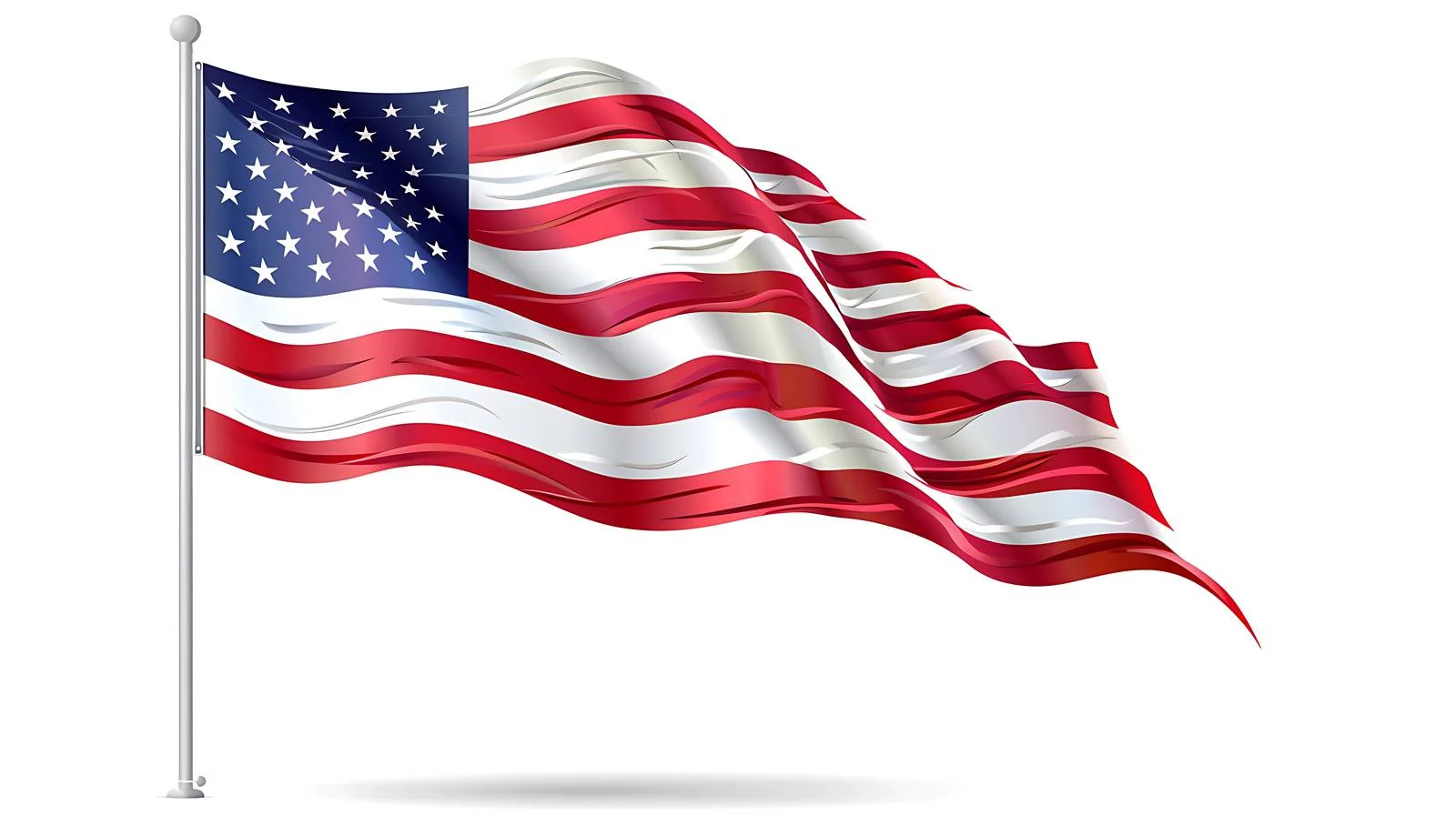 Dynamic American Flag Fluttering in the Breeze — free download from Dotvec
