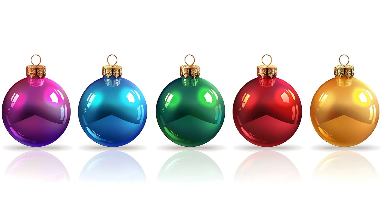 Colorful Christmas Baubles Row Celebration Image — free download from Dotvec