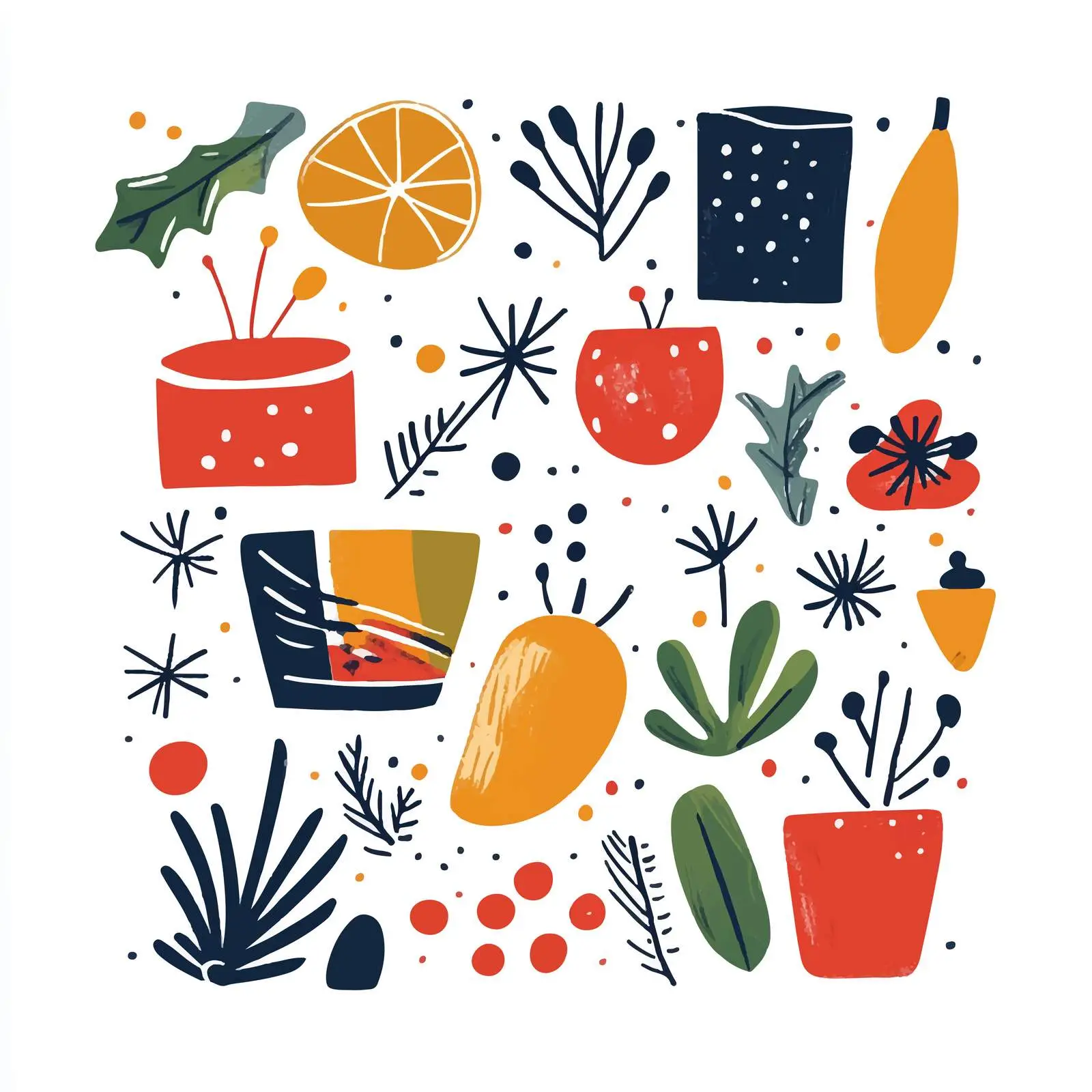 Modern Colorful Doodle Vector Illustrations Set — free download from Dotvec