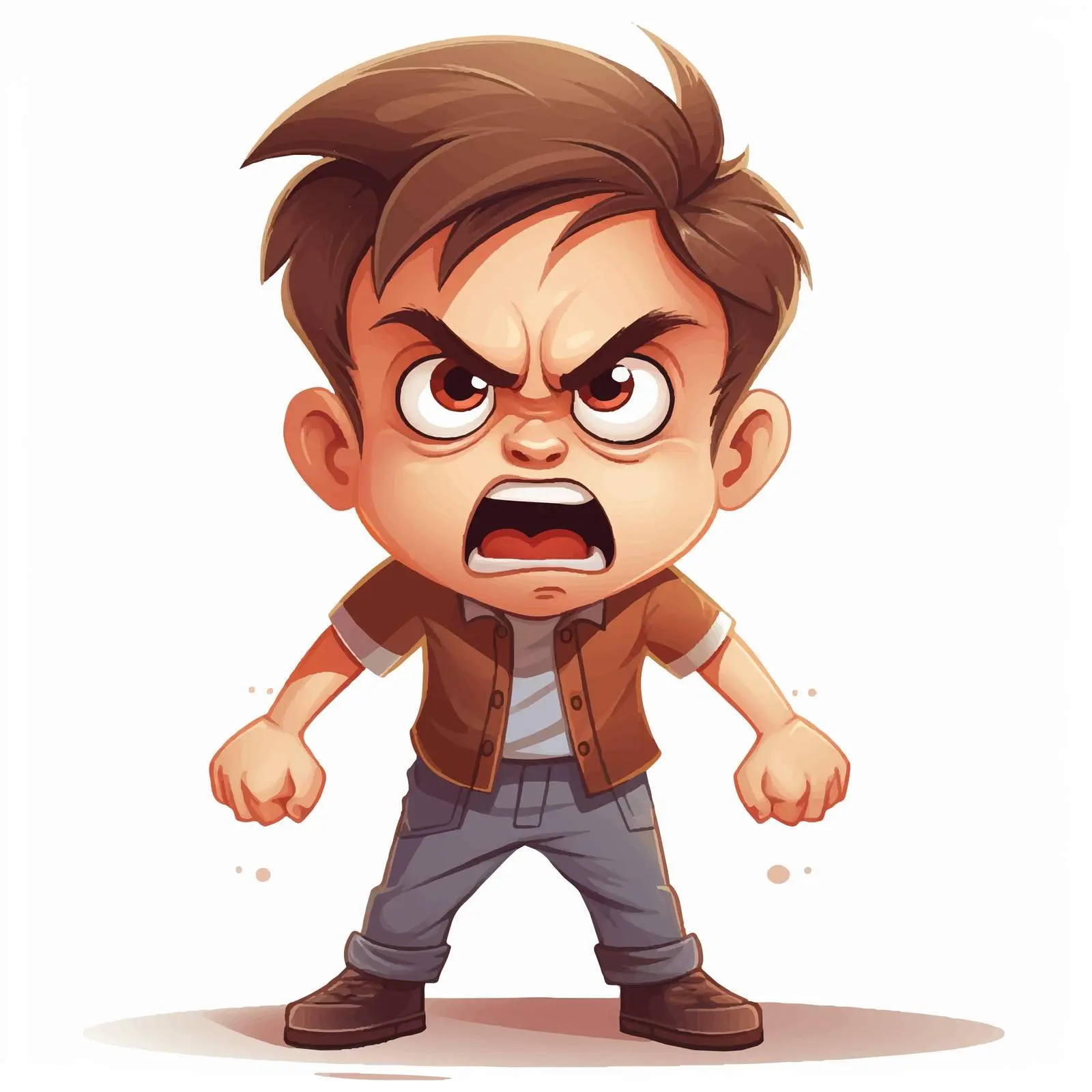 Angry Boy Cartoon Vector Illustration — free download from Dotvec
