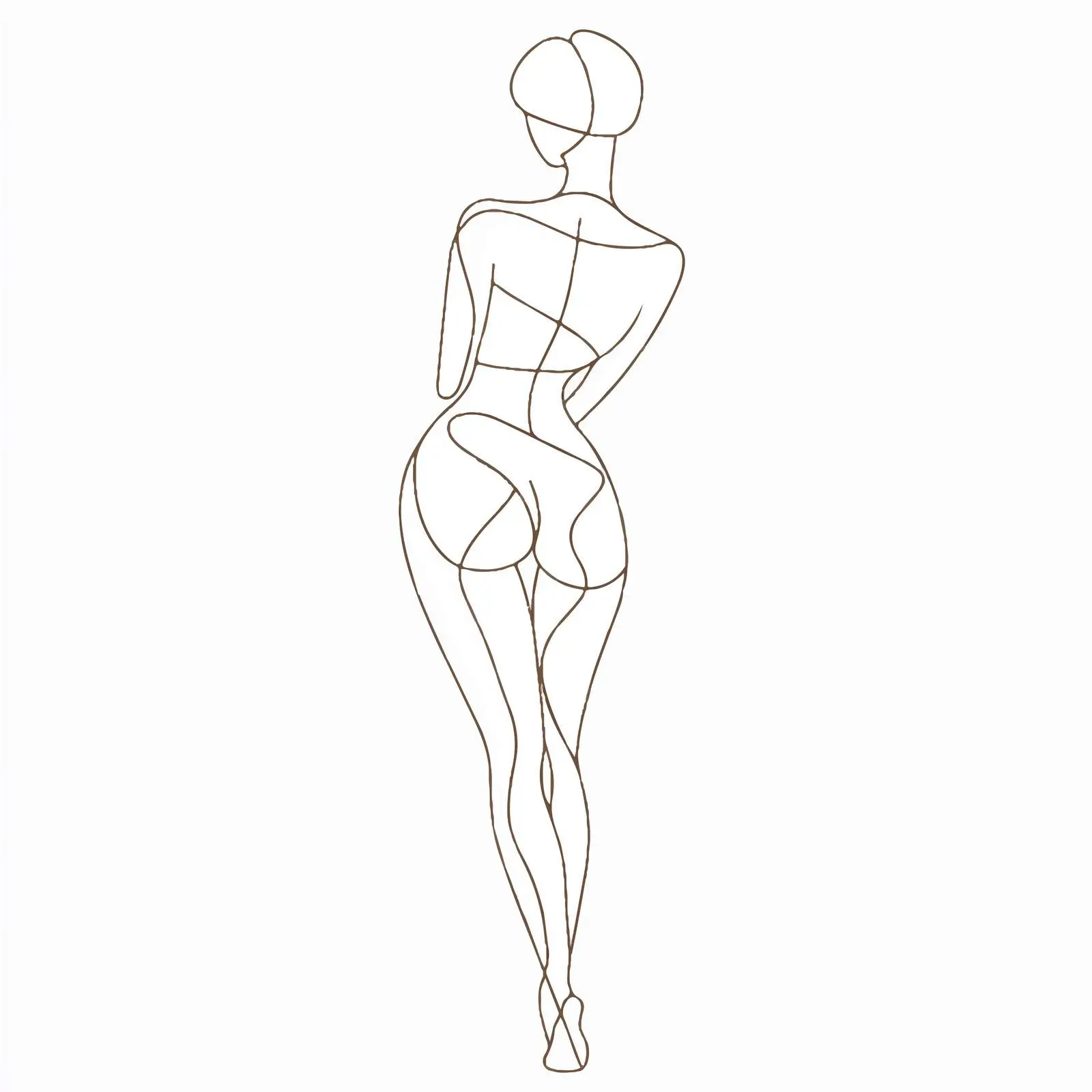 Black and White Vector Illustration of Women's Body — free download from Dotvec