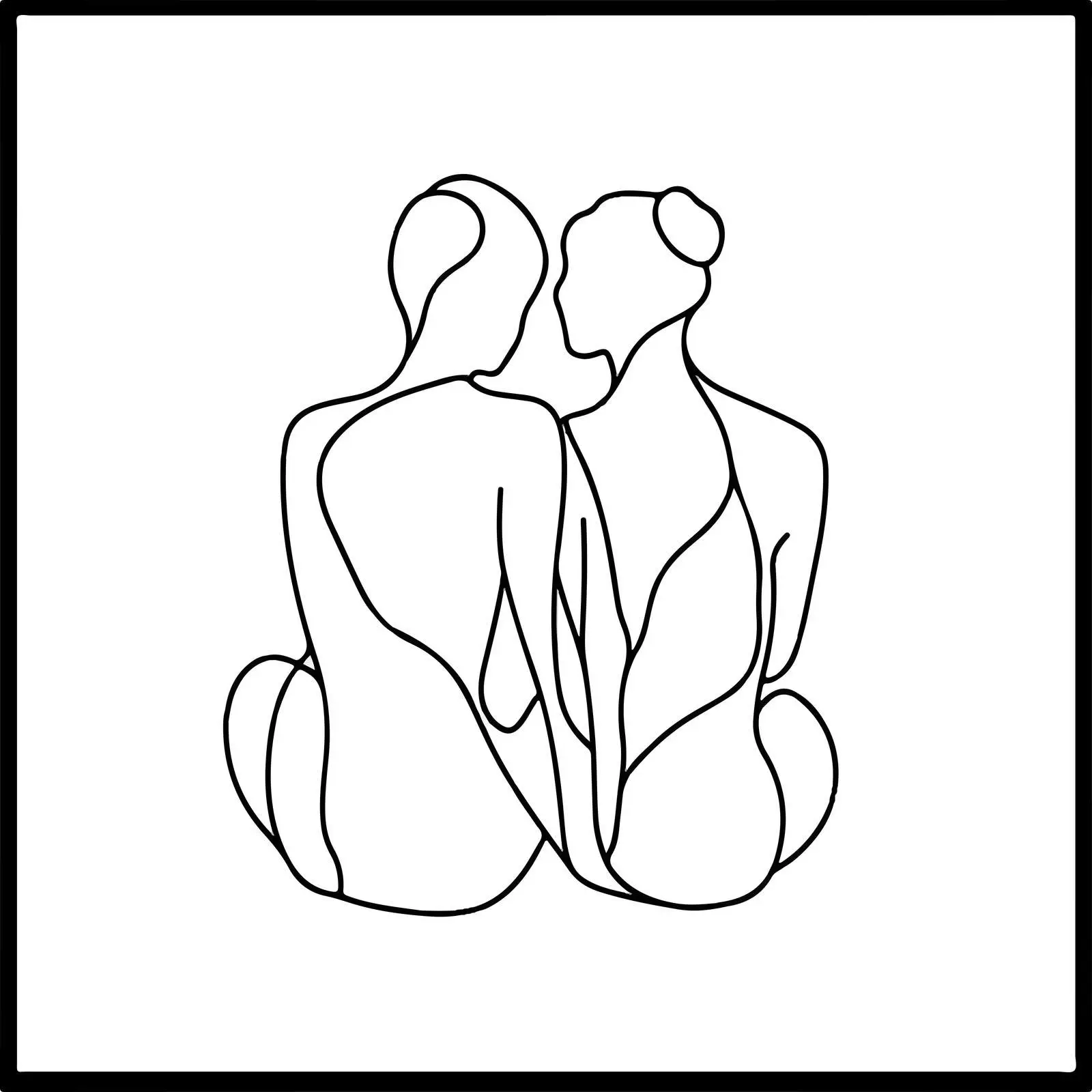 Black and White Women Body Outline Vector — free download from Dotvec