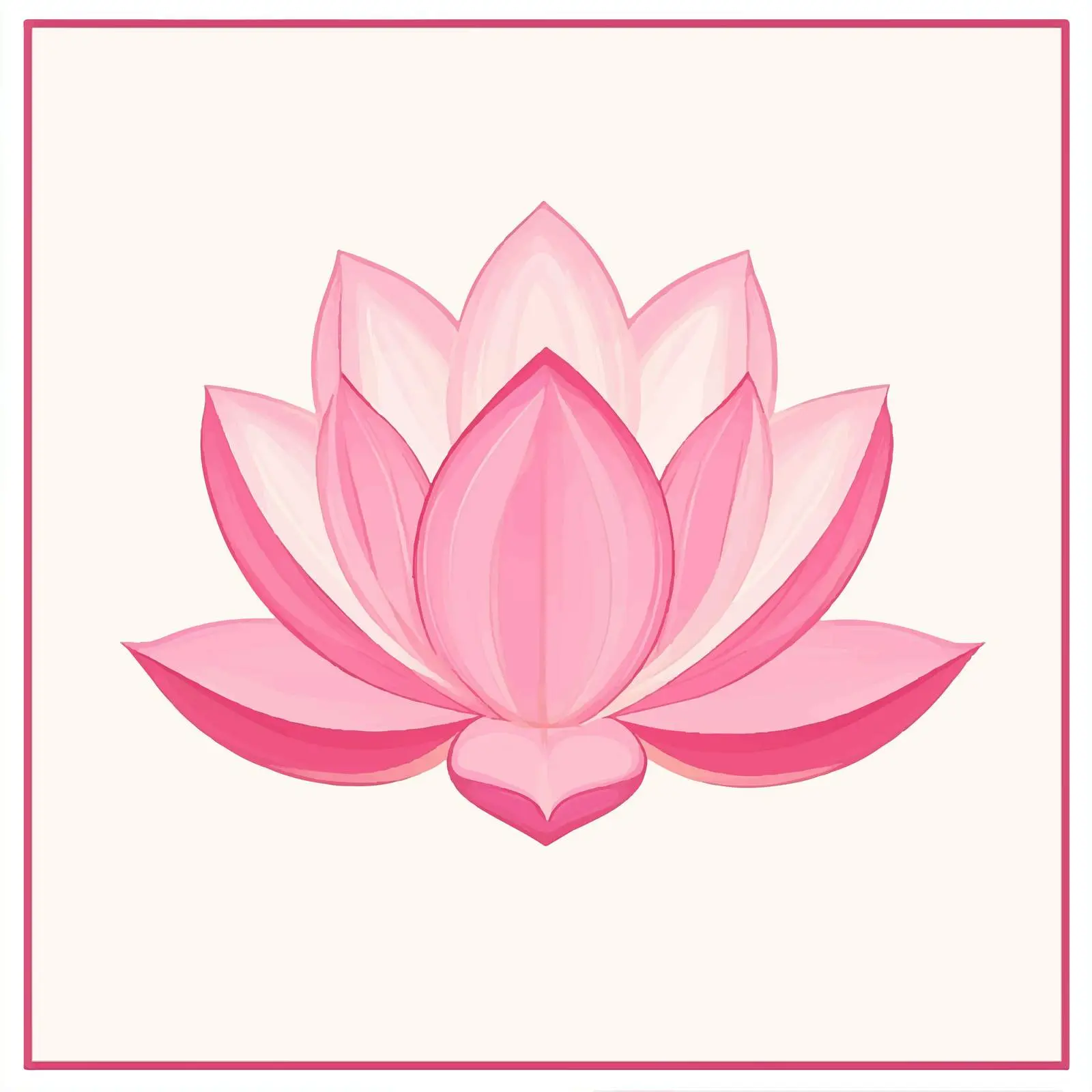 Pink Lotus Flower Vector Isolated on White — free download from Dotvec
