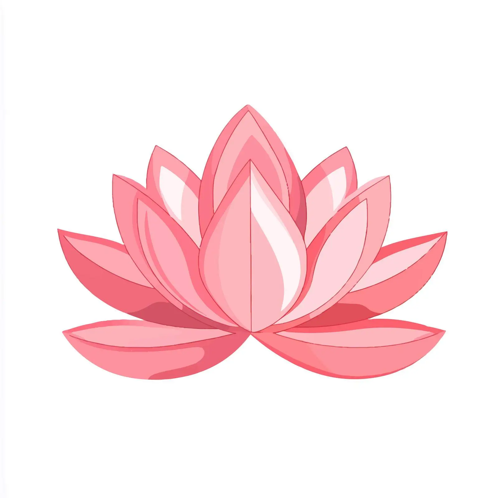 Pink Lotus Flower Vector on White Background — free download from Dotvec