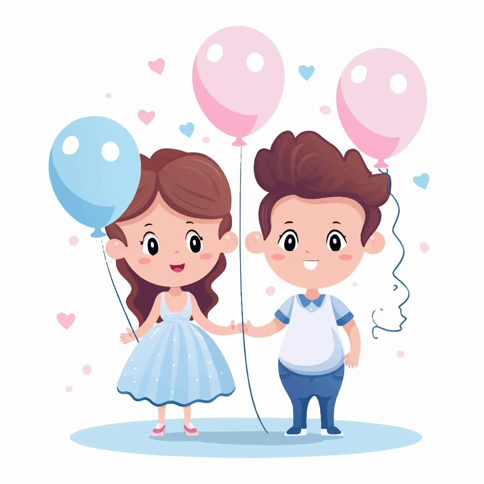 Cute Gender Reveal Party Vector Poster Design — free download from Dotvec