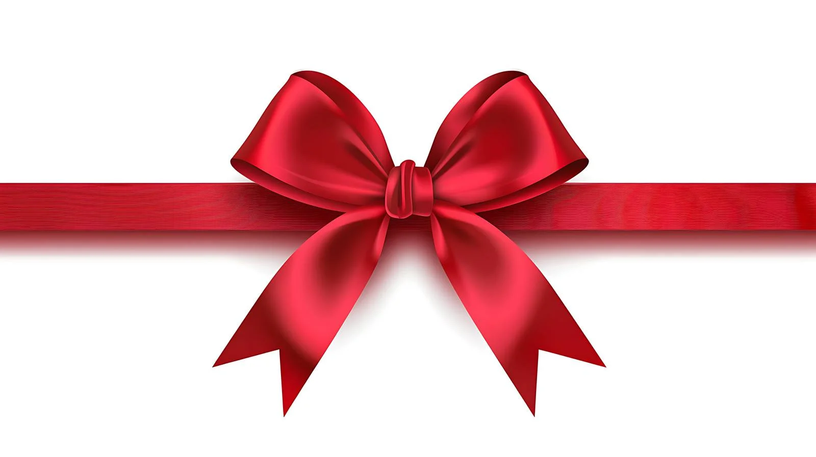 Vibrant Red Bow and Ribbon Decoration — free download from Dotvec