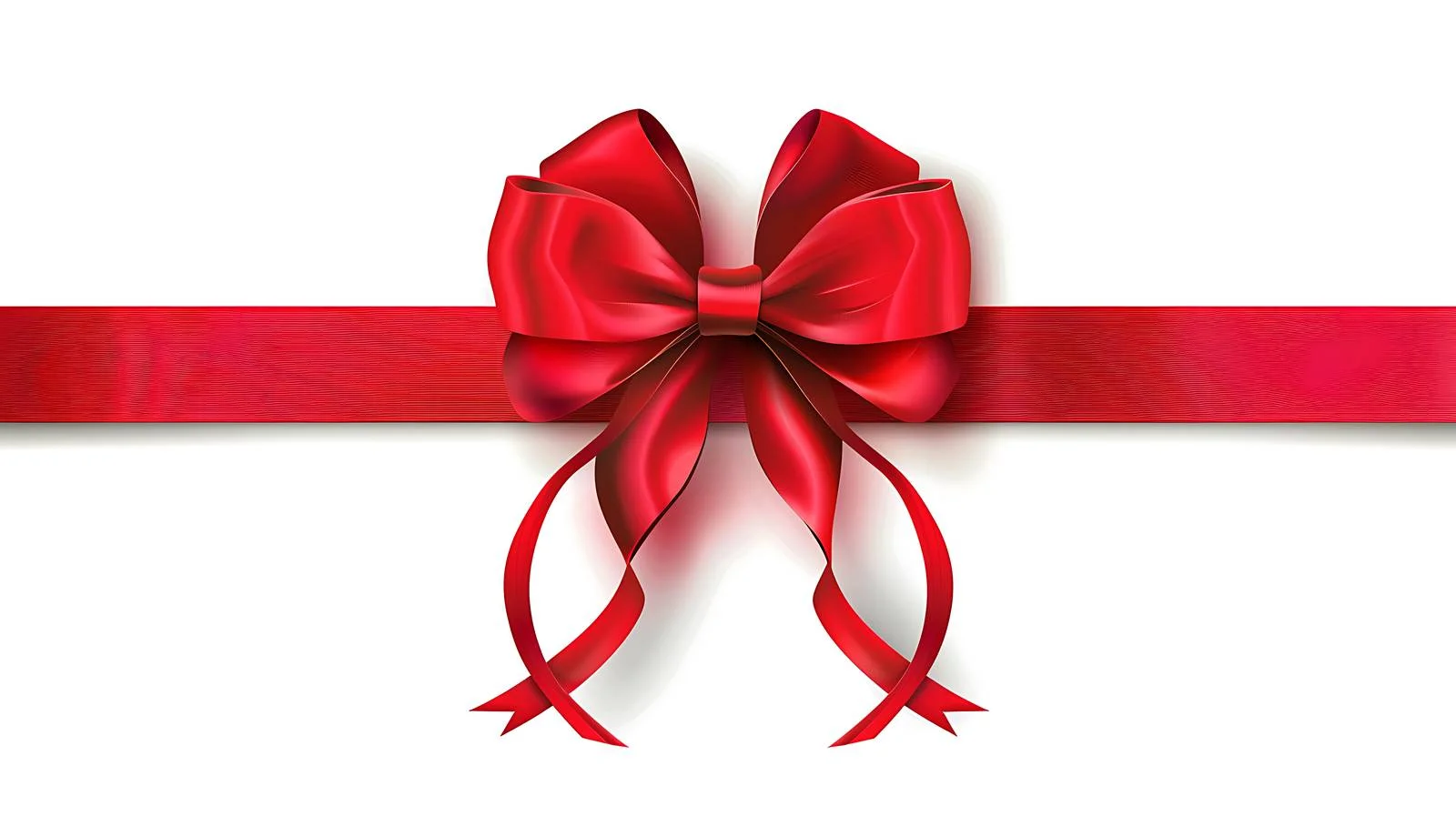 Elegant Red Bow and Ribbon Decoration — free download from Dotvec