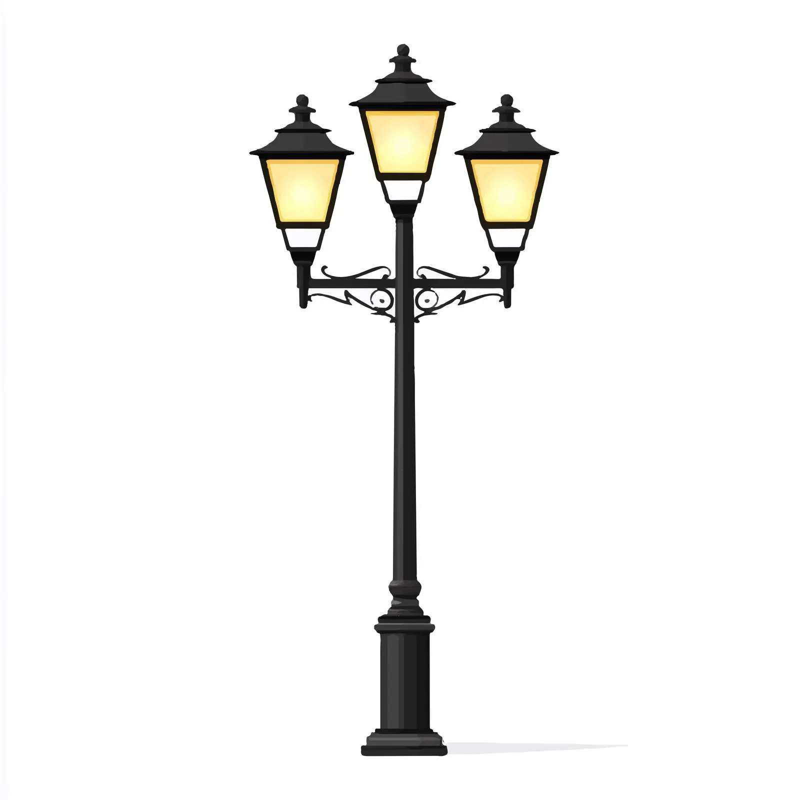 Retro Street Lamp Vectors on White Background — free download from Dotvec
