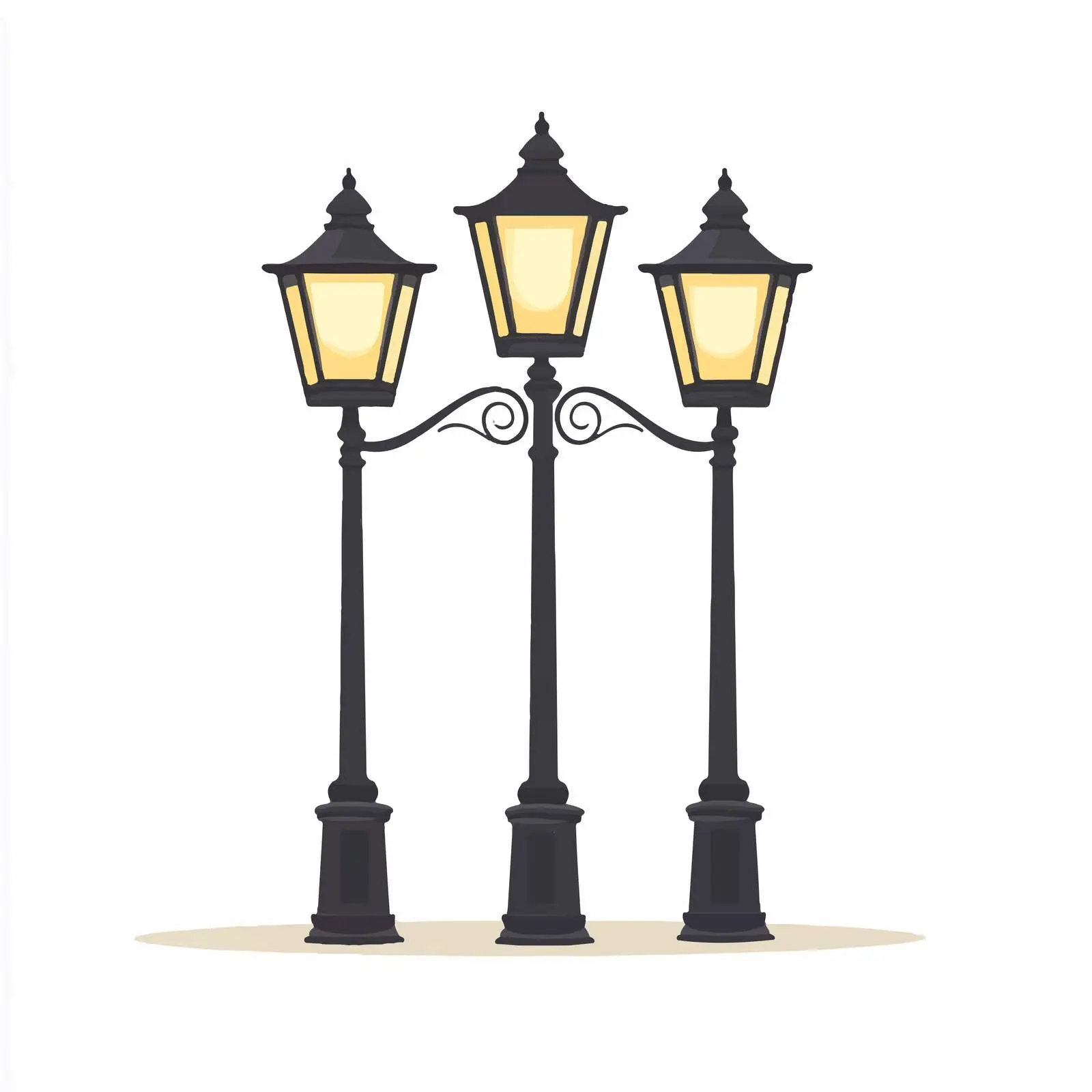 Retro Street Lamp Vector Illustration — free download from Dotvec