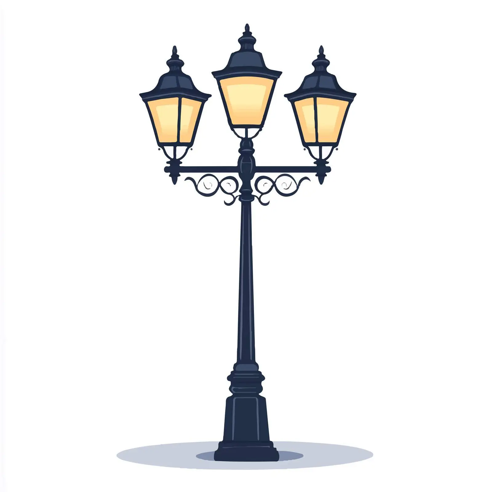 Retro Street Lamp Vector Isolated on White — free download from Dotvec