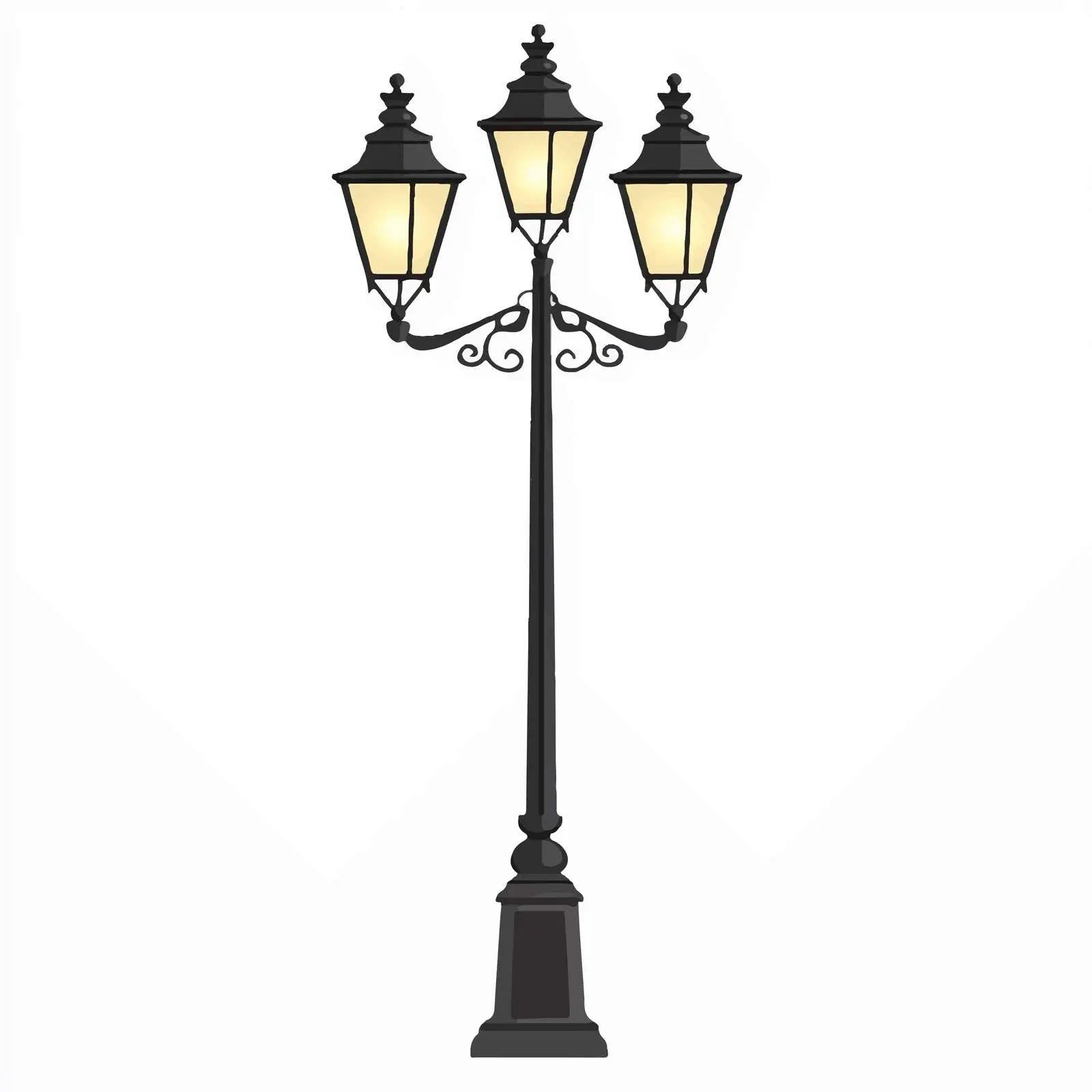 Retro Street Lamp Vector on White Background — free download from Dotvec