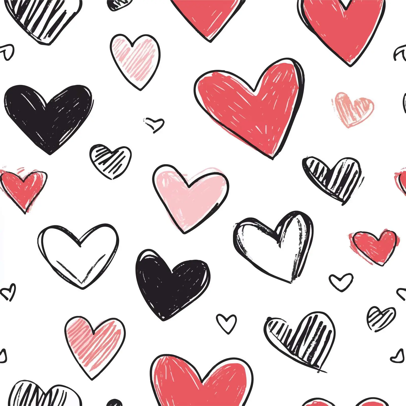 Modern Seamless Heart Pattern Vector — free download from Dotvec