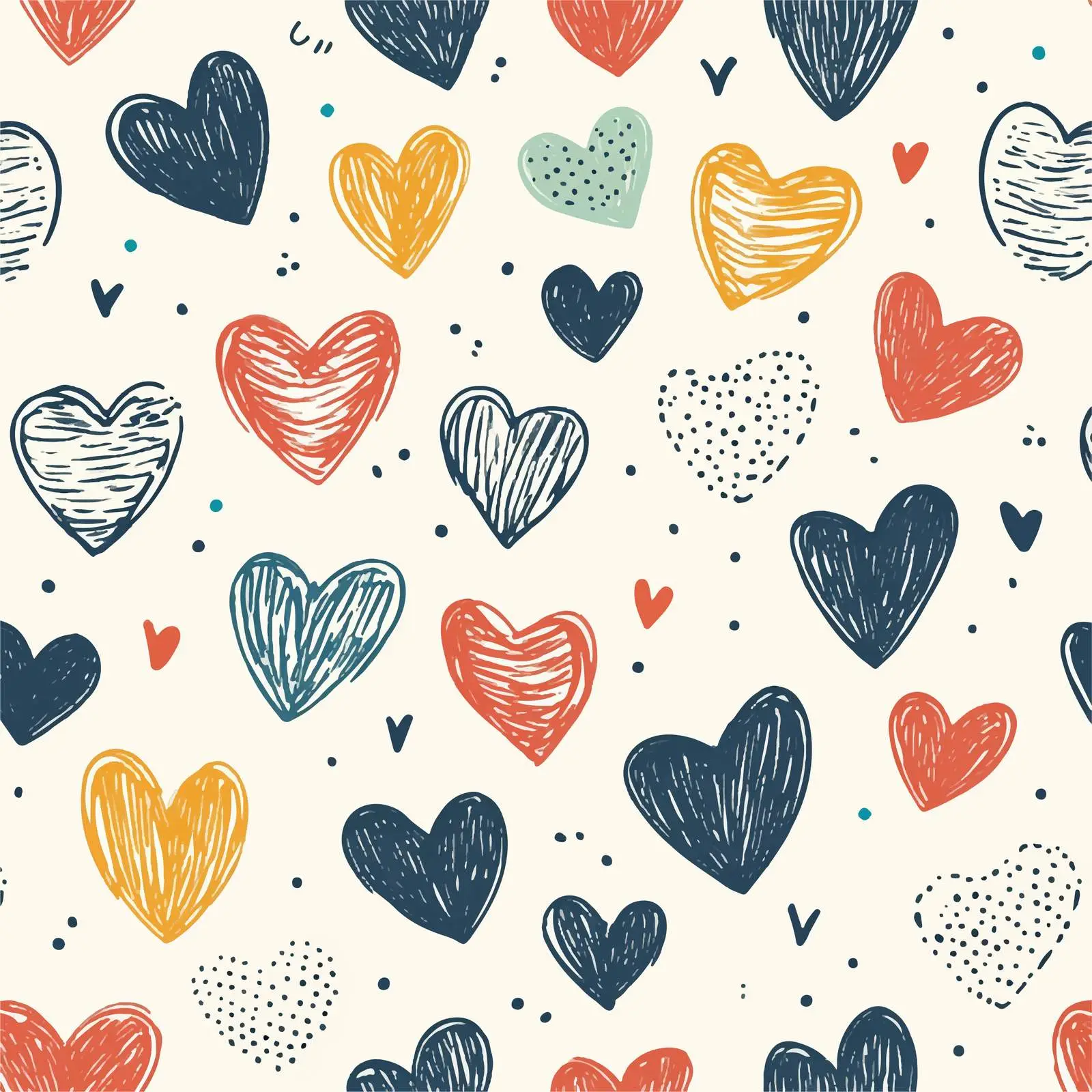 Modern Seamless Heart Pattern Vector Design — free download from Dotvec