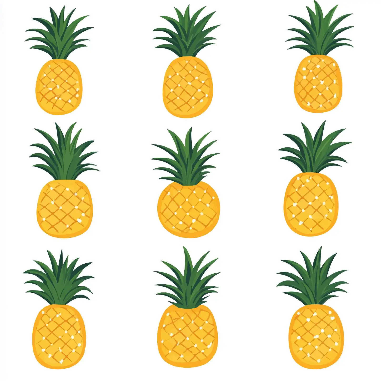 Flat Vector Illustration of Pineapple Fruits — free download from Dotvec