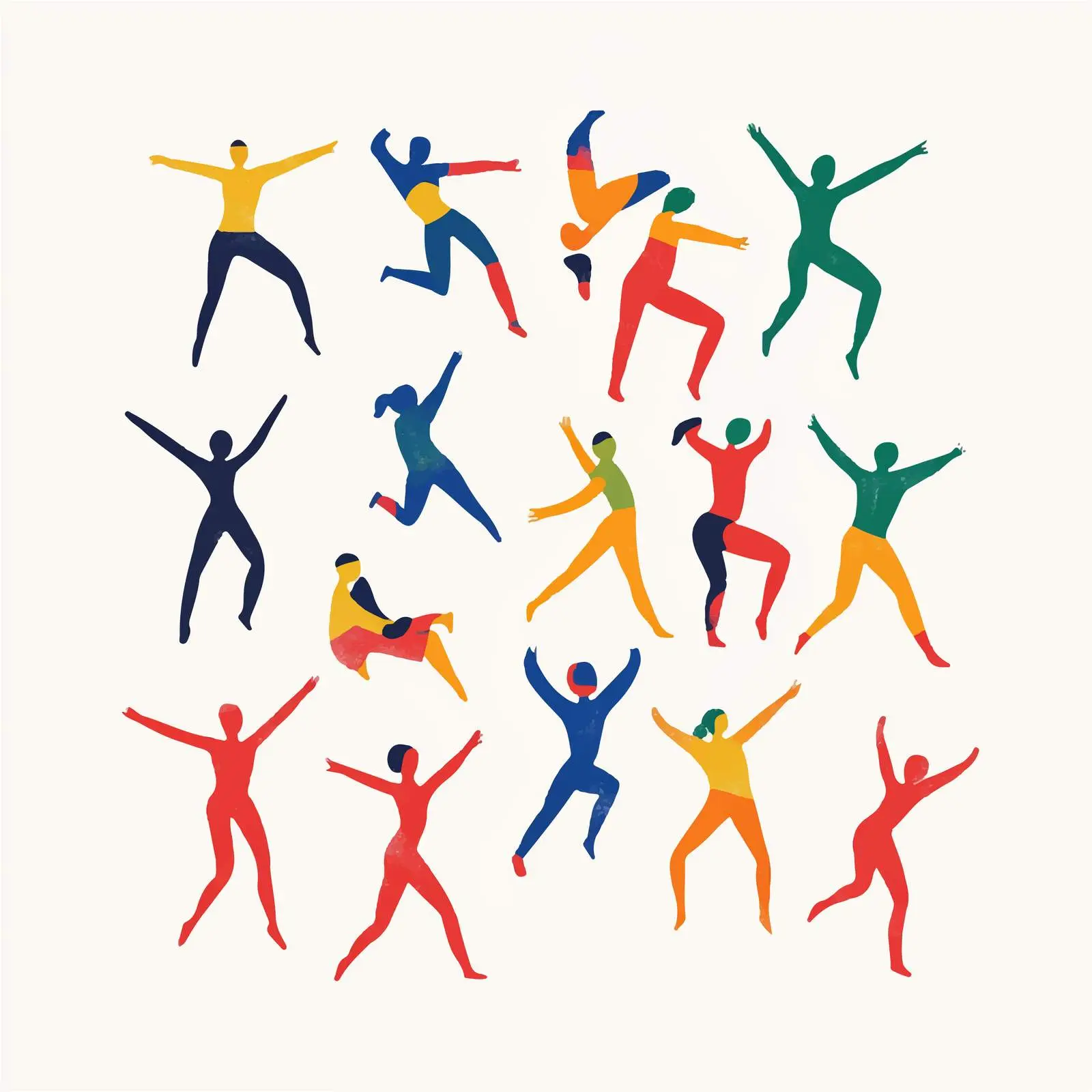 Colorful Yoga Illustrations of Children in Action — free download from Dotvec